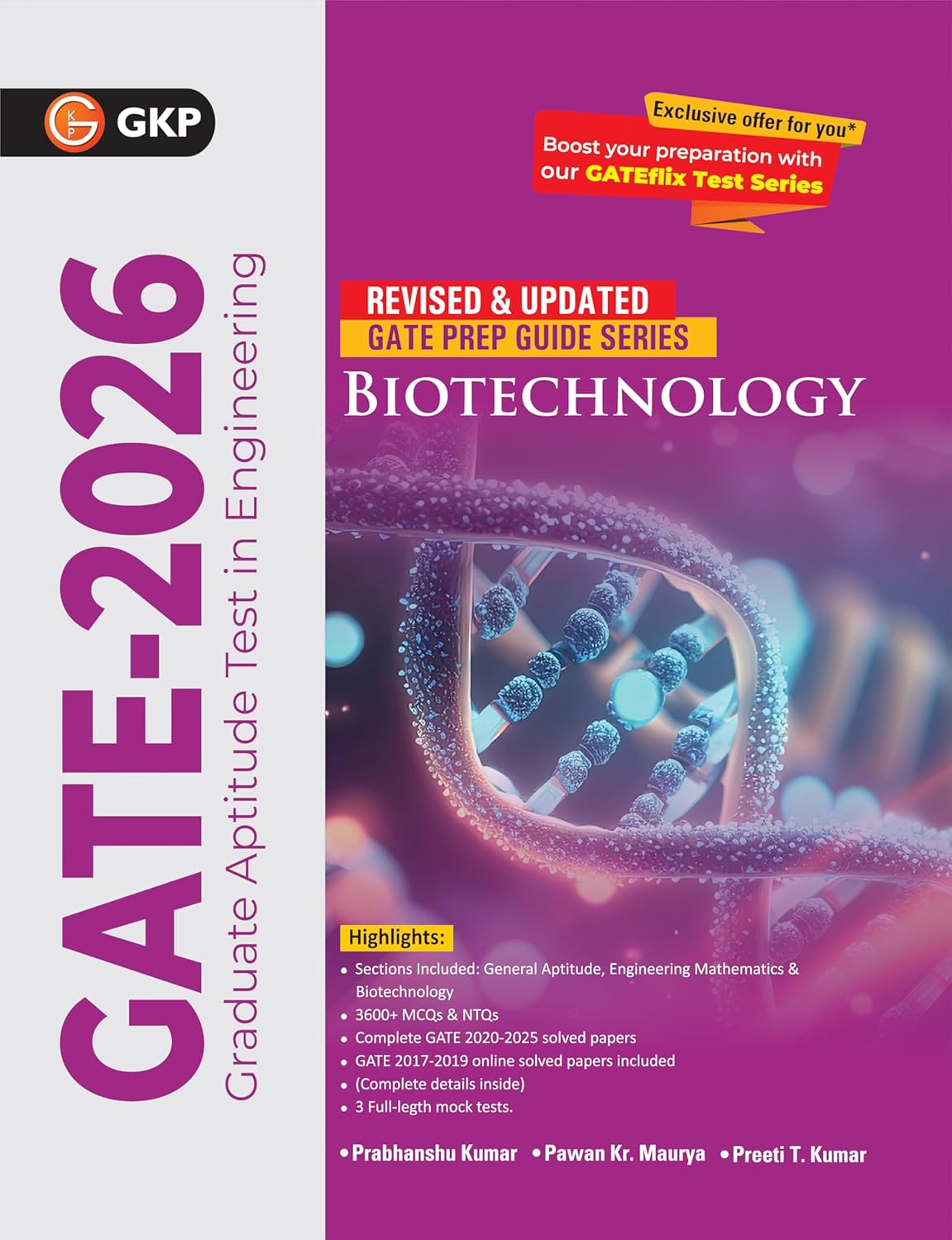 GATE 2026: Biotechnology Preparation Set (Complete Study Guide + Chapter-wise PYQs Solved Papers of 2000-2025) | GATE-BT Prep Guide + Solved Papers | GATE-BT Exam Prep Combo | Set of 2 Books