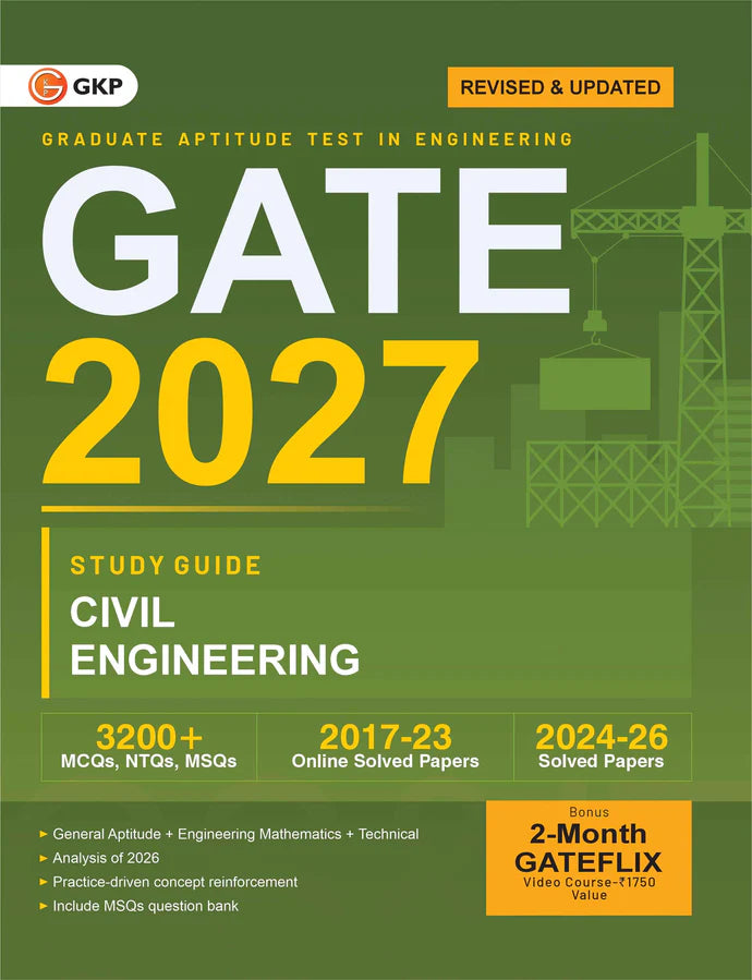 GATE 2027: Civil Engineering Preparation Set (Complete Study Guide + Topic-wise PYQs Solved Papers of 2000-2025) | GATE-CE Prep Guide + Solved Papers | GATE Civil Engg. Exam Prep Combo | Set of 2 Books - GK Publications
