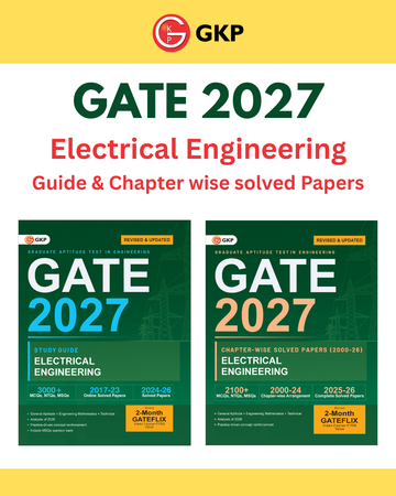 GATE 2027: Electrical Engineeg Preparation Set (Complete Study Guide + Chapter-wise PYQs Solved Papers of 2000-2025) | GATE-EE Prep Guirinde + Solved Papers | GATE Electrical Engg. Exam Prep Combo | Set of 2 Books - GK Publications