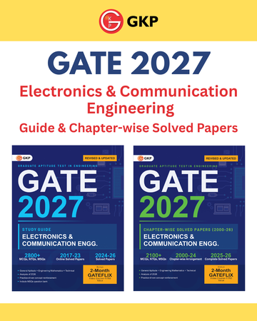 GATE 2027: Electronics & Communication Engineering Preparation Set (Complete Study Guide + Chapter-wise PYQs Solved Papers of 2000-2025) | GATE-ECE Prep Guide + Solved Papers | GATE Electronics & Comm. Engg. Exam Prep Combo | Set of 2 Books - GK Publications
