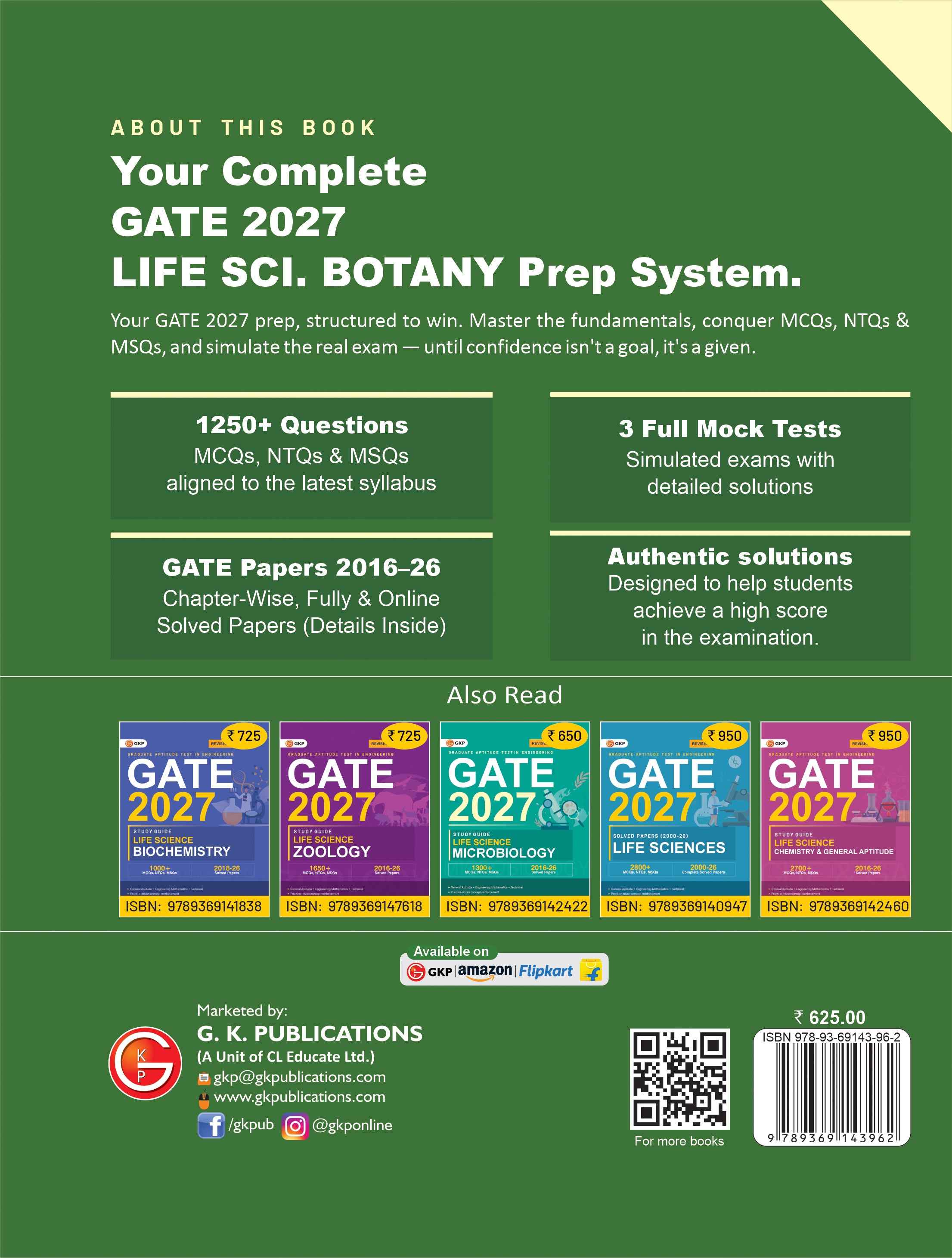 GATE 2027 : Life Science - Botany - Guide by Dr. Prabhanshu Kumar, Er. Preeti T. Kumar