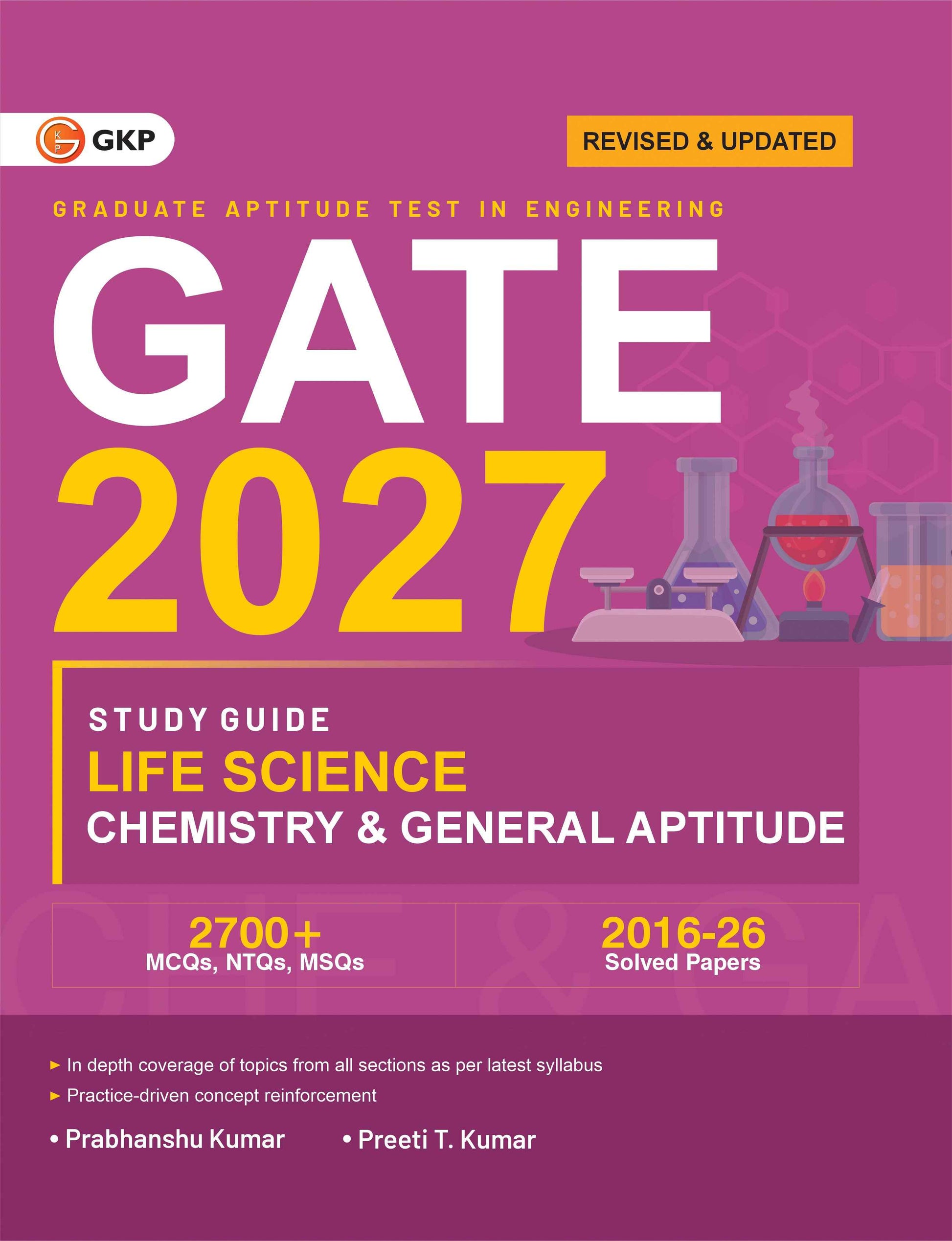 GATE 2027 : Life Science - Chemistry & General Aptitude (Compulsory) - Guide by Dr. Prabhanshu Kumar, Er. Preeti T. Kumar