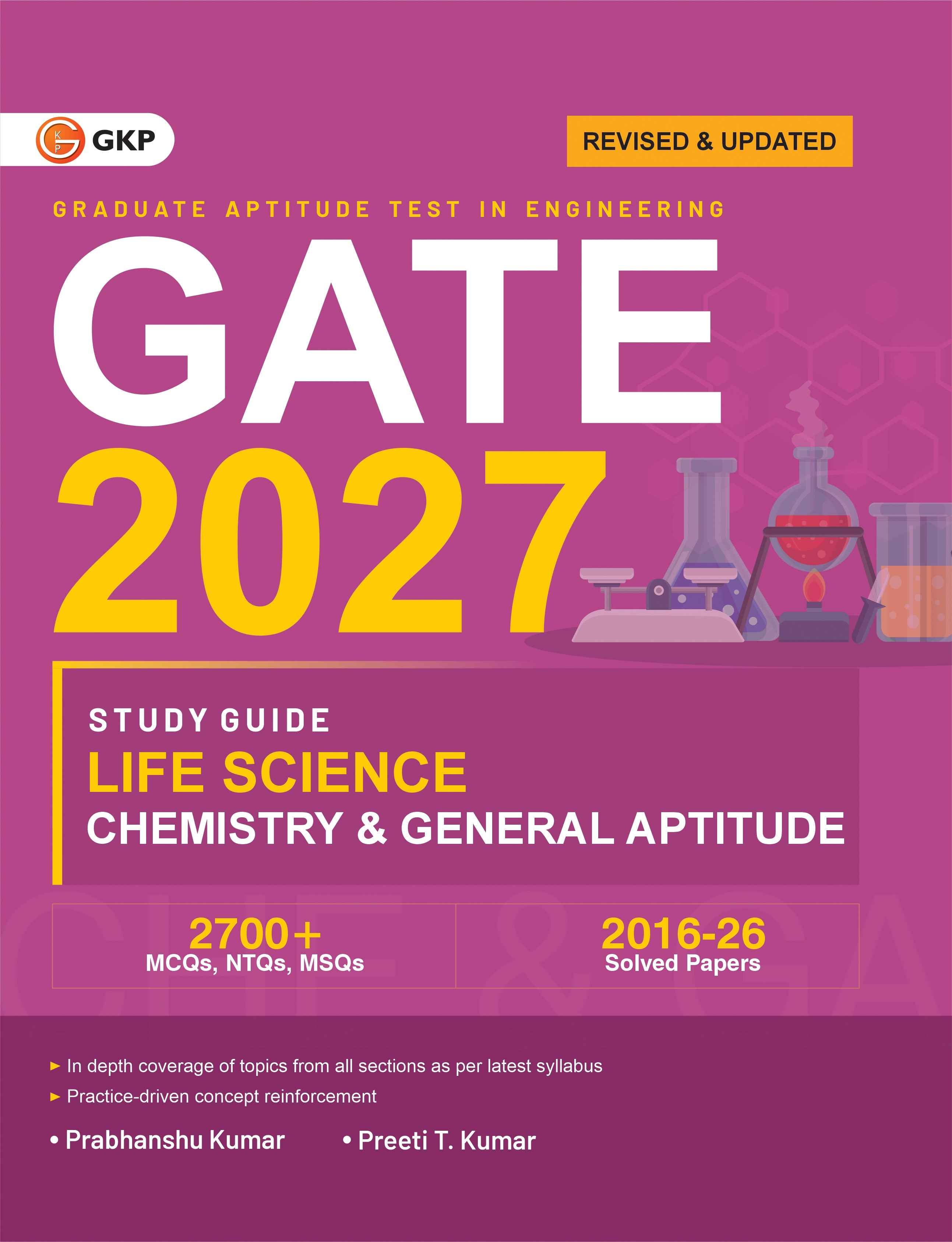 GATE 2027 : Life Science - Chemistry & General Aptitude (Compulsory) - Guide by Dr. Prabhanshu Kumar, Er. Preeti T. Kumar