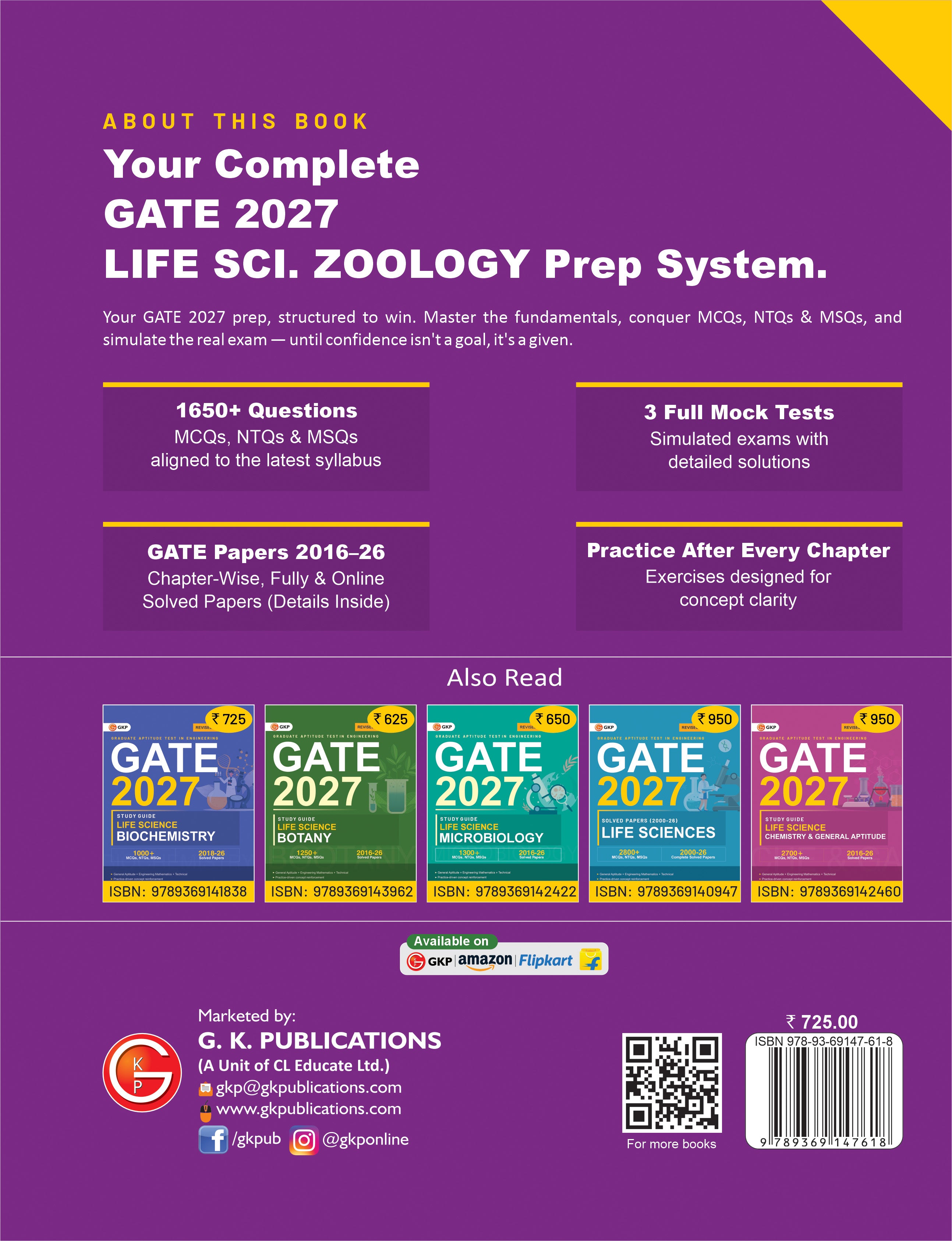 GATE 2027 : Life Science - Zoology - Guide by Dr. Prabhanshu Kumar, Er. Preeti Tripathi