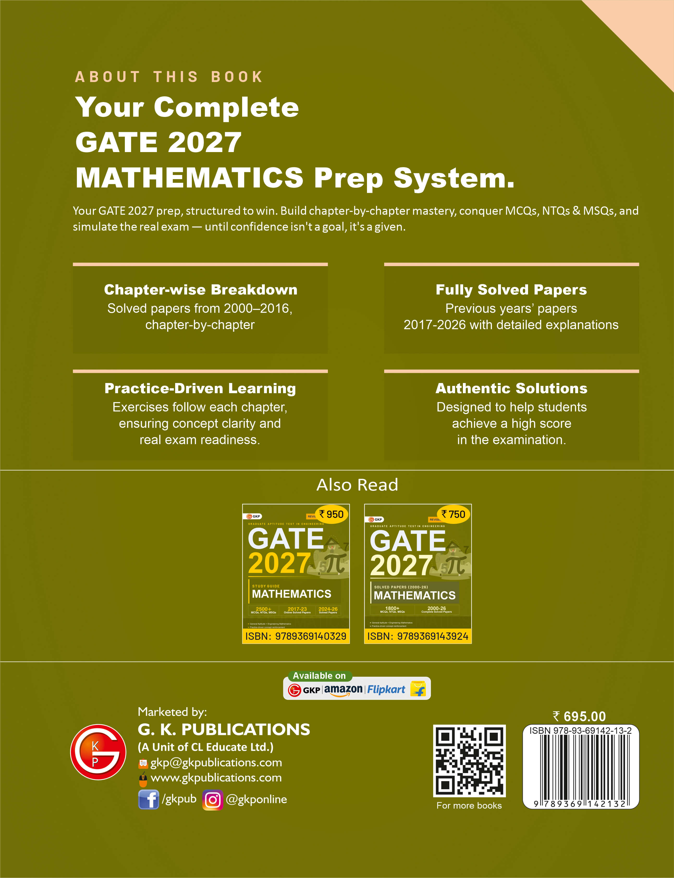 GATE-MA 2027 Mathematics Solved Papers Chapter-wise & Year-wise (2000-2026) | 27 Years of PYQs | Chapter Exercises & Detailed Solutions | GATE-MA Prep Series