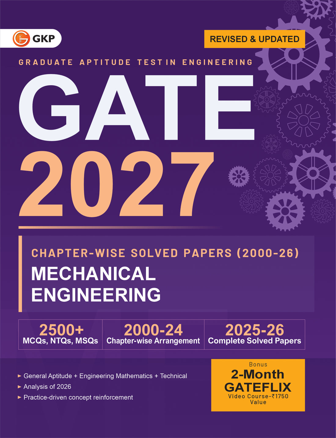 GATE 2027 Mechanical Engineering | Chapter-wise Previous Year Solved Papers (2000–2026) | 27 Years PYQ with Detailed Solutions | MCQs, NTQs & MSQs | GATE ME Chapterwise Question Bank