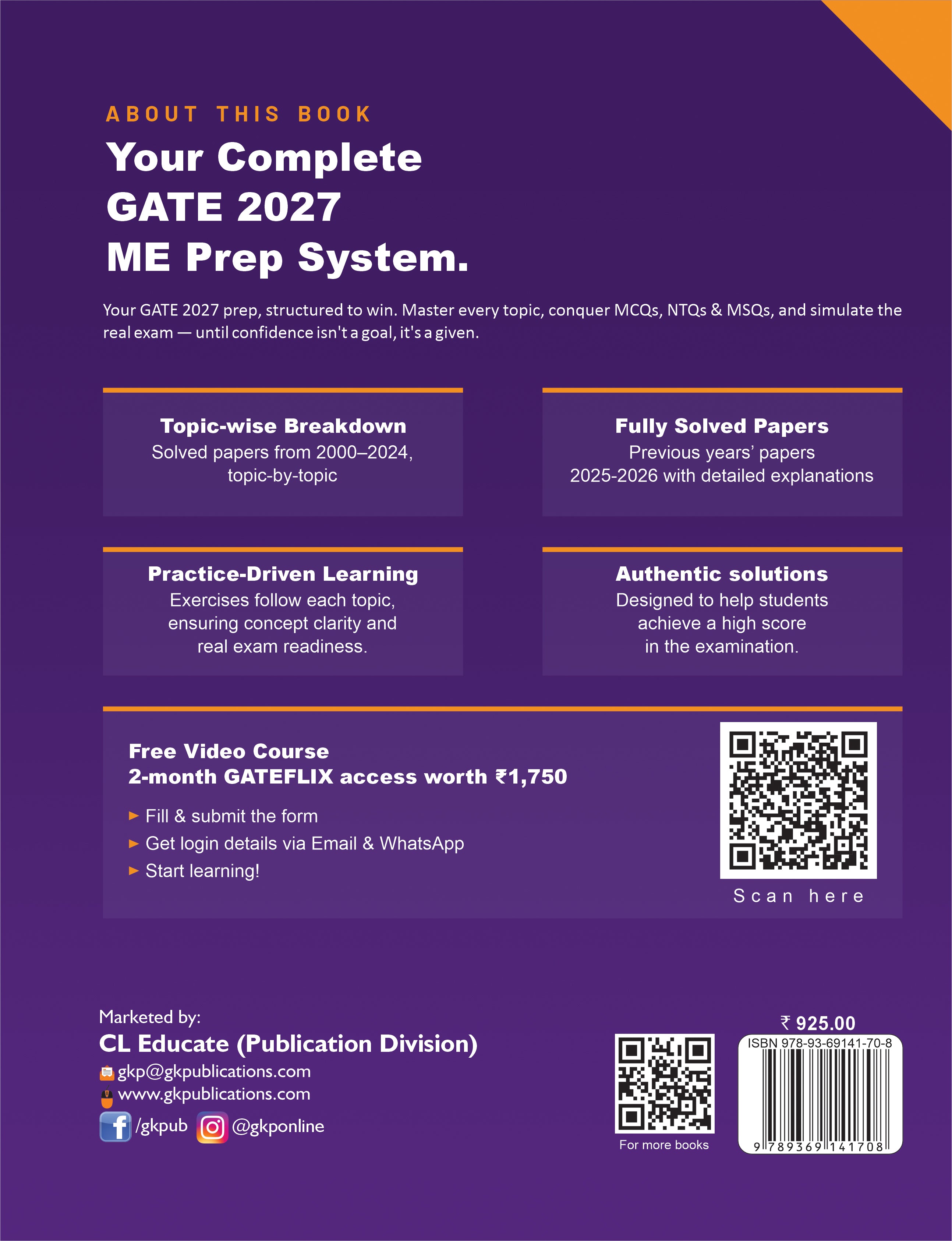 GATE 2027 Mechanical Engineering | Topic-wise Previous Year Solved Papers (2000–2026) | 27 Years PYQ with Detailed Solutions | MCQs, NTQs & MSQs | GATE ME Topicwise Question Bank