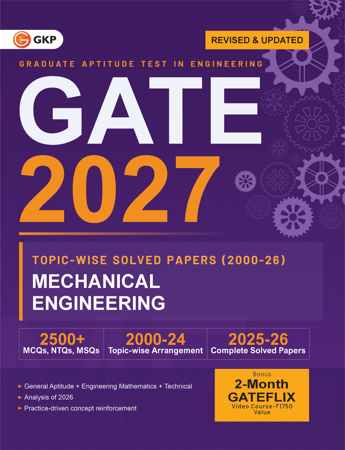 GATE 2027 Mechanical Engineering | Topic-wise Previous Year Solved Papers (2000–2026) | 27 Years PYQ with Detailed Solutions | MCQs, NTQs & MSQs | GATE ME Topicwise Question Bank