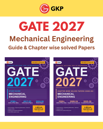 GATE 2027: Mechanical Engineering Preparation Set (Complete Study Guide + Chapter-wise PYQs Solved Papers of 2000-2025) | GATE-ME Prep Guide + Solved Papers | GATE Mechanical Engg. Exam Prep Combo | Set of 2 Books - GK Publications