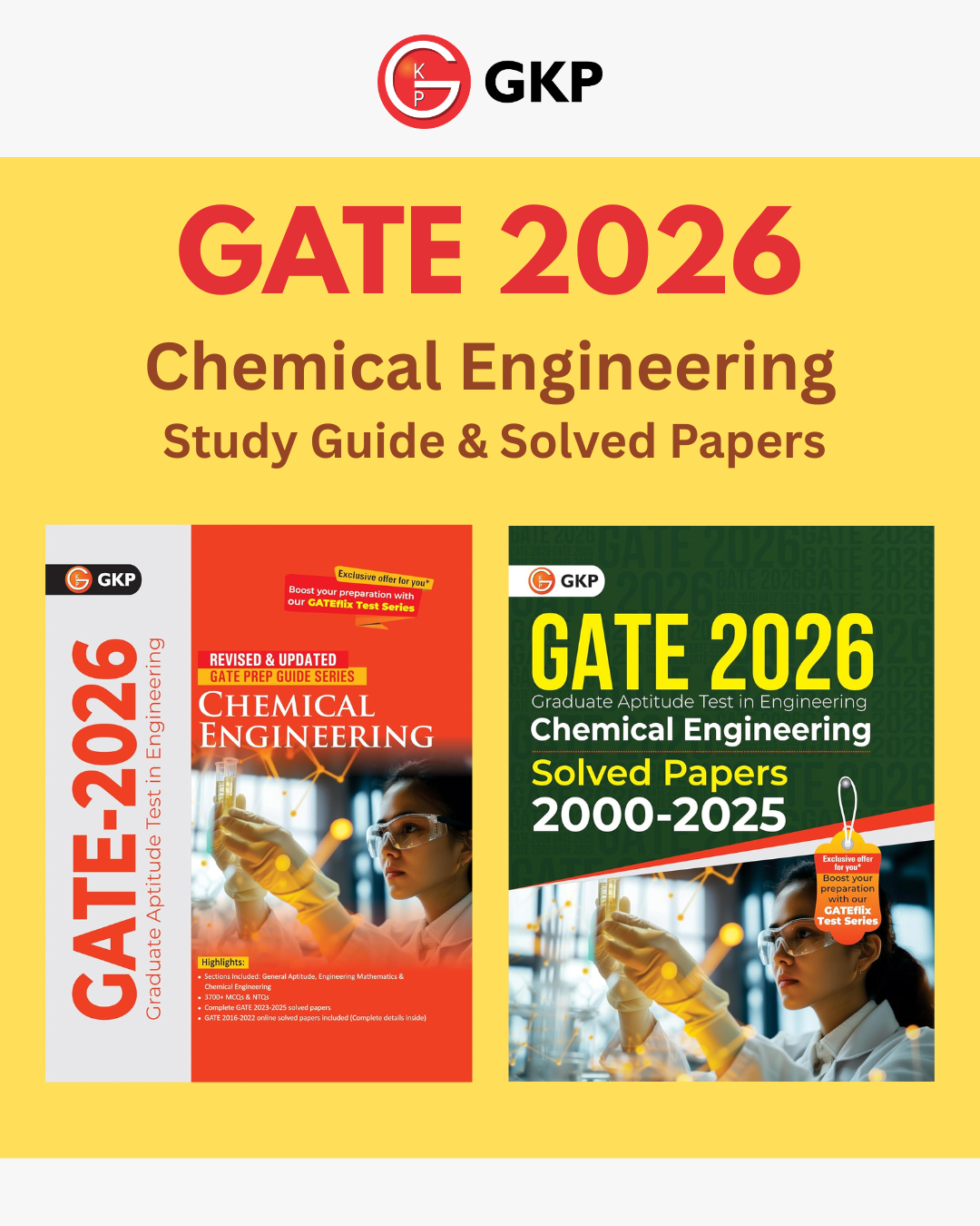 GATE 2026: Chemical Engineering Preparation Set (Complete Study Guide + Previous Year Solved Papers of 2000-2025) | GATE-CH Prep Guide + PYQ | GATE Chemical Engg. Exam Prep Combo | Set of 2 Books
