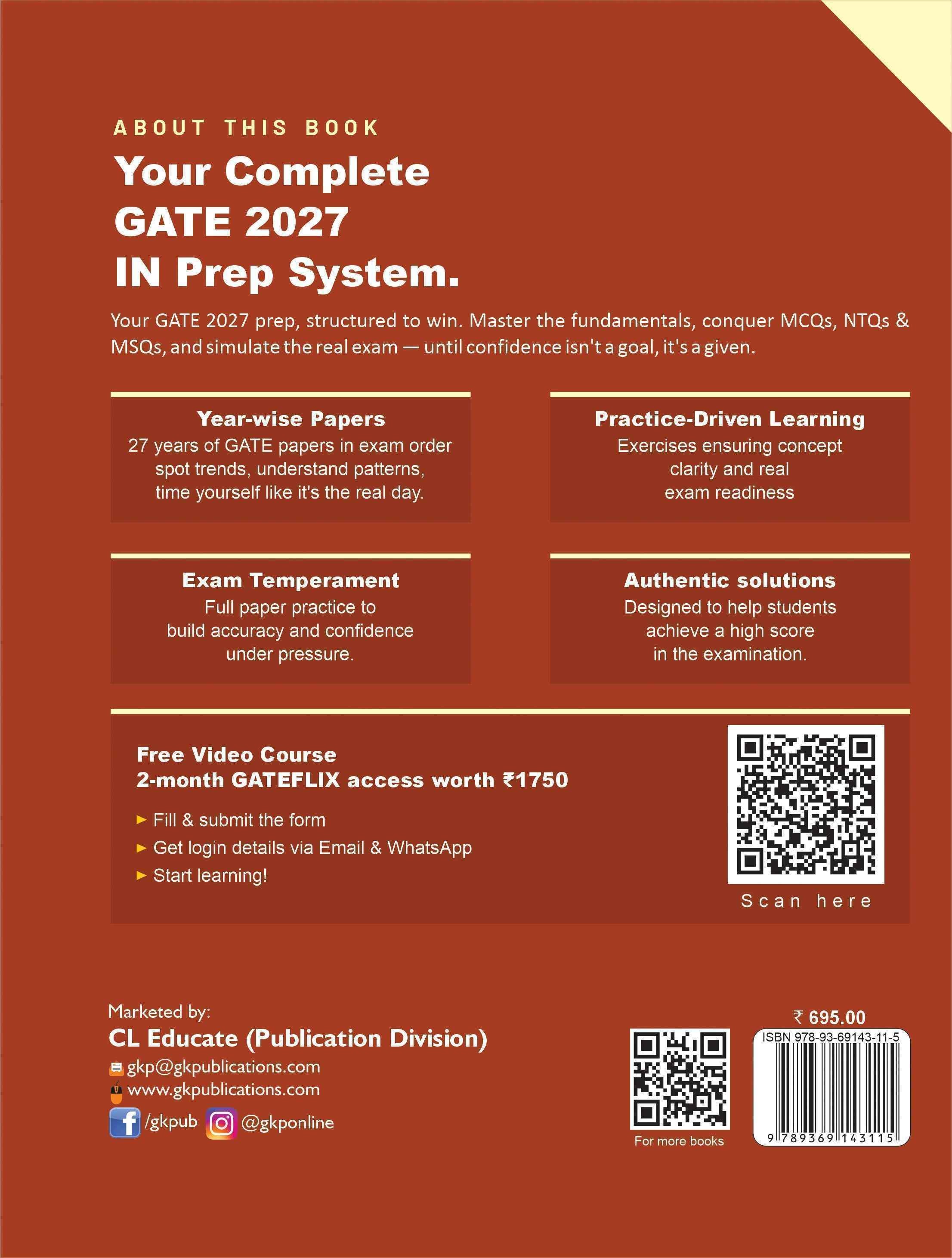 GATE 2027 : Instrumentation Engineering - Solved Papers 2000-2026