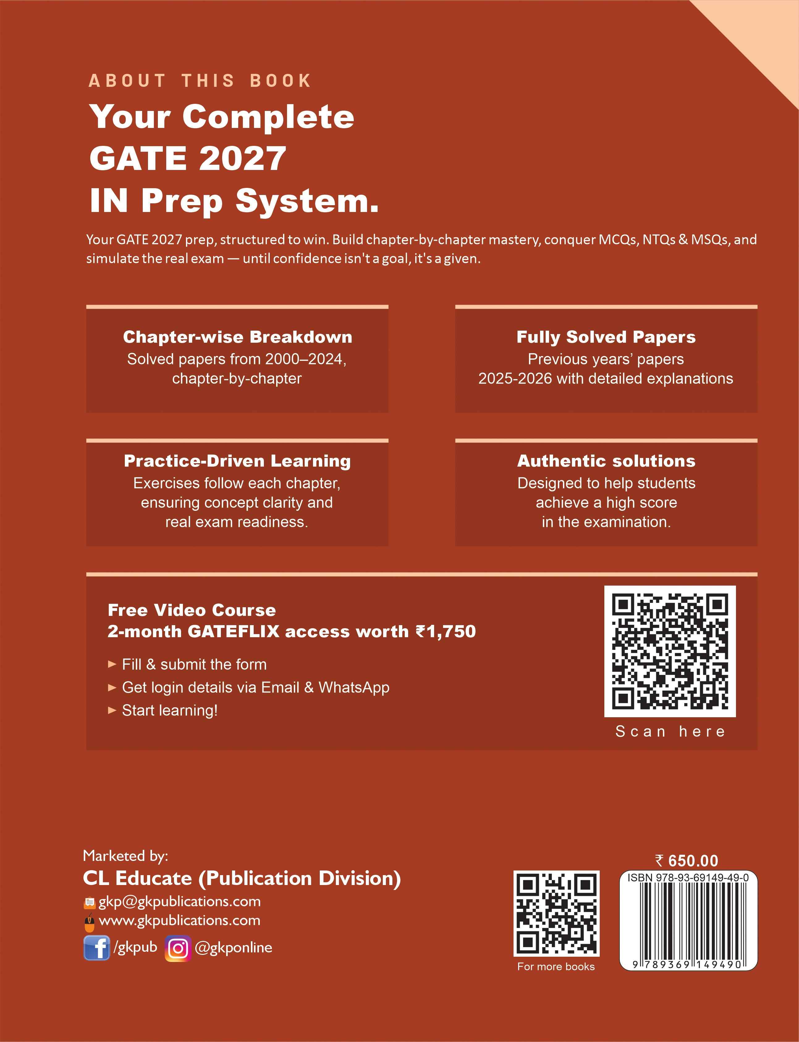 GATE 2027 : Instrumentation Engineering - 27 Years' Chapter-wise Solved Papers 2000-2026