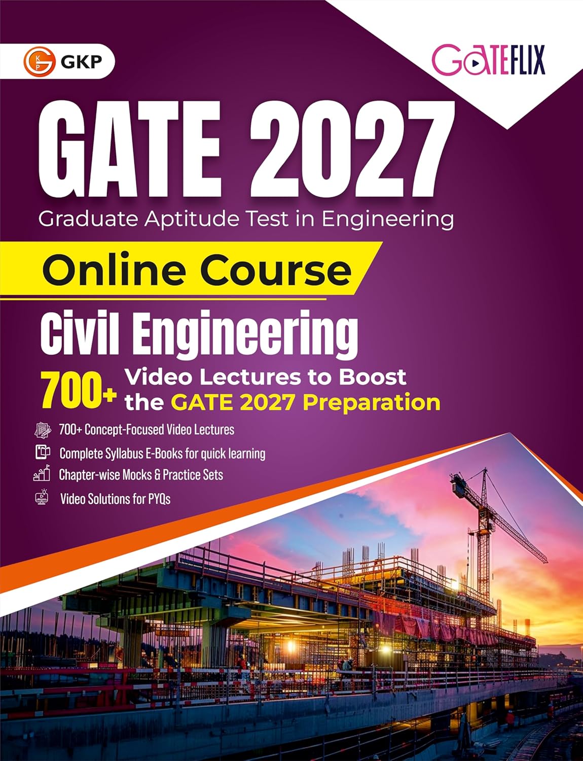 GATE 2027 Civil Engineering Course | Includes 700+ Concept Focused Video Lectures | Chapter-wise Mocks & Practice Sets | Video Analysis for PYQs | GATE-CE Exam Prep Study Kit