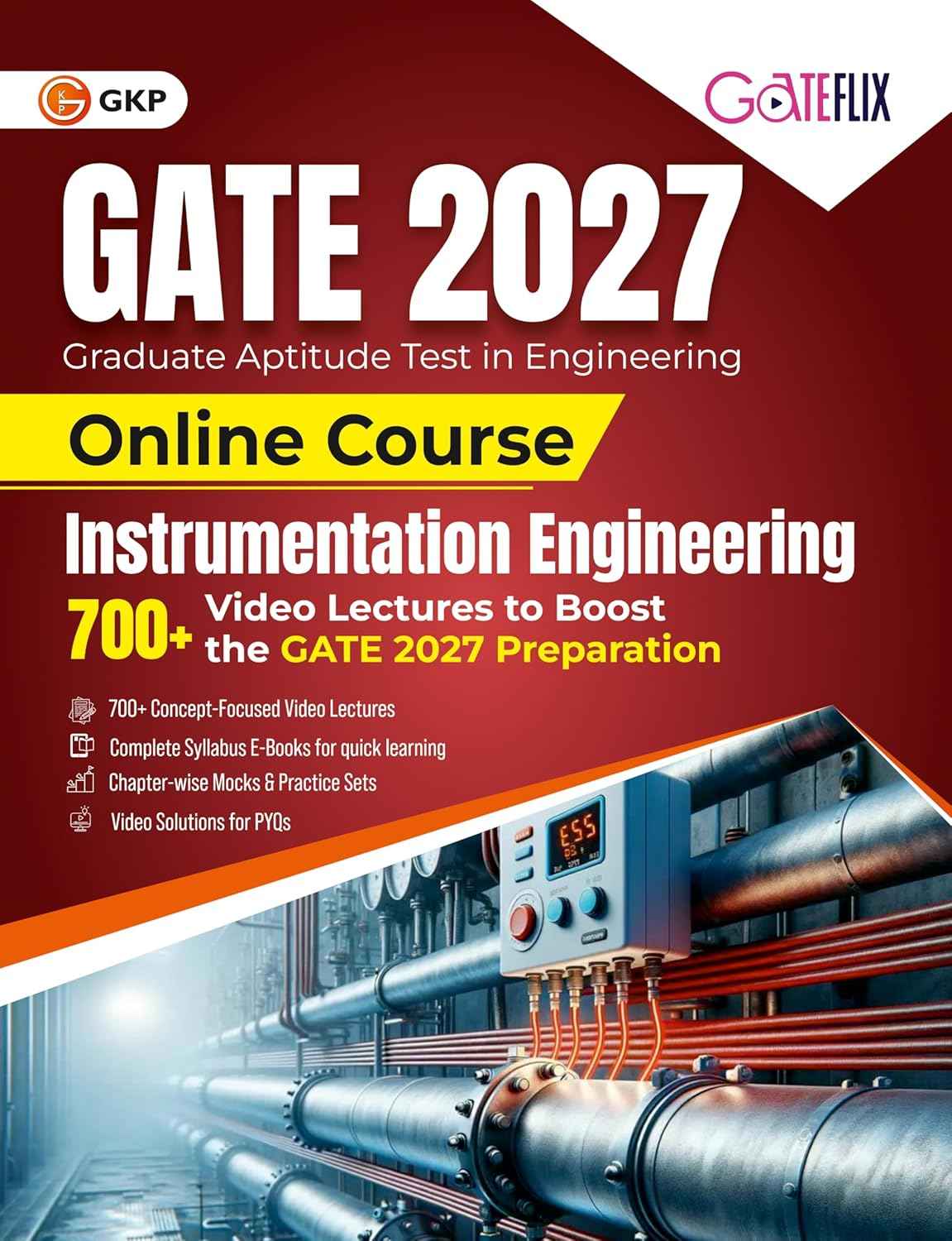 GATE 2027 Instrumentation Engineering Course | GATE-IE Exam Prep Study Kit | Includes 700+ Concept Focused Video Lectures | Chapter-wise Mocks & Practice Sets | Video Analysis for PYQs | GateFlix - GK Publications
