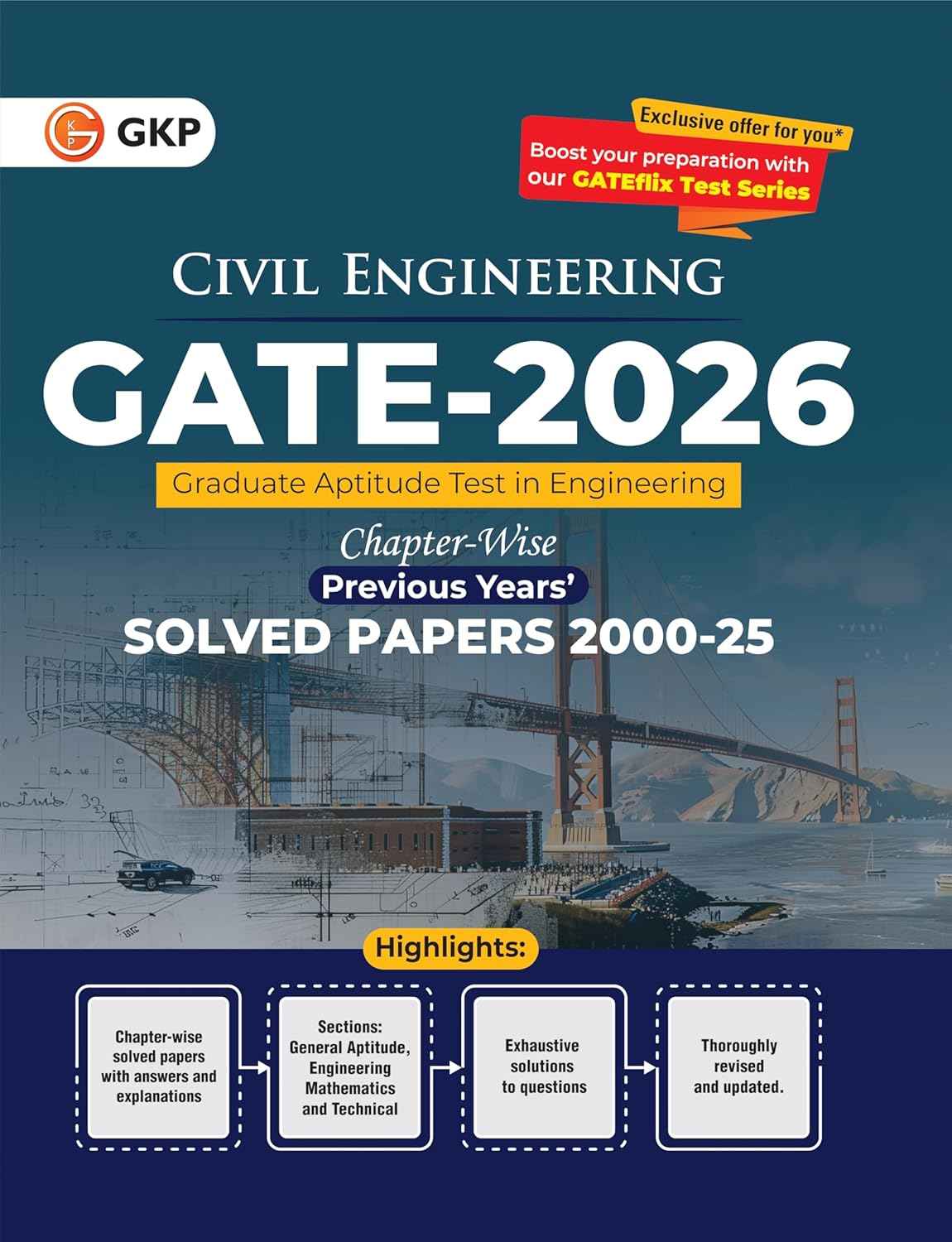 GATE 2026: Civil Engineering Study Guide + Chapter wise solved Papers