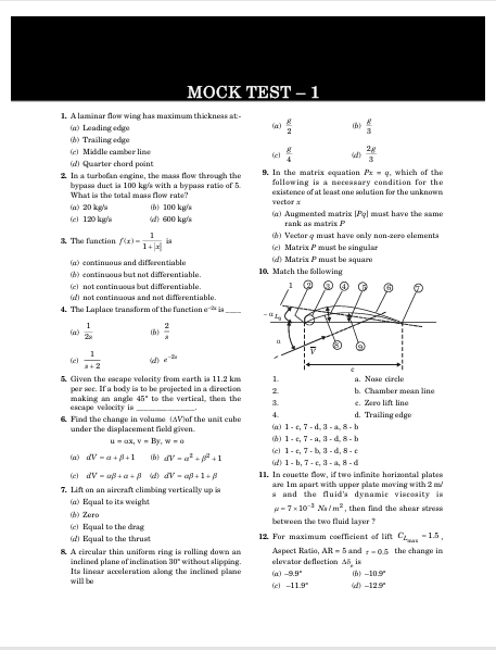 GATE-AE 2027: Aerospace Engineering - 12 Mock Tests by Biplab Sadhukhan, Iqbal Singh, Prabhakar Kumar & Ranjay Kr. Singh | 7 Years PYQs (2020-2026) & 1000+ MCQs, NTQs & MSQs | GATE-AE Exam Prep