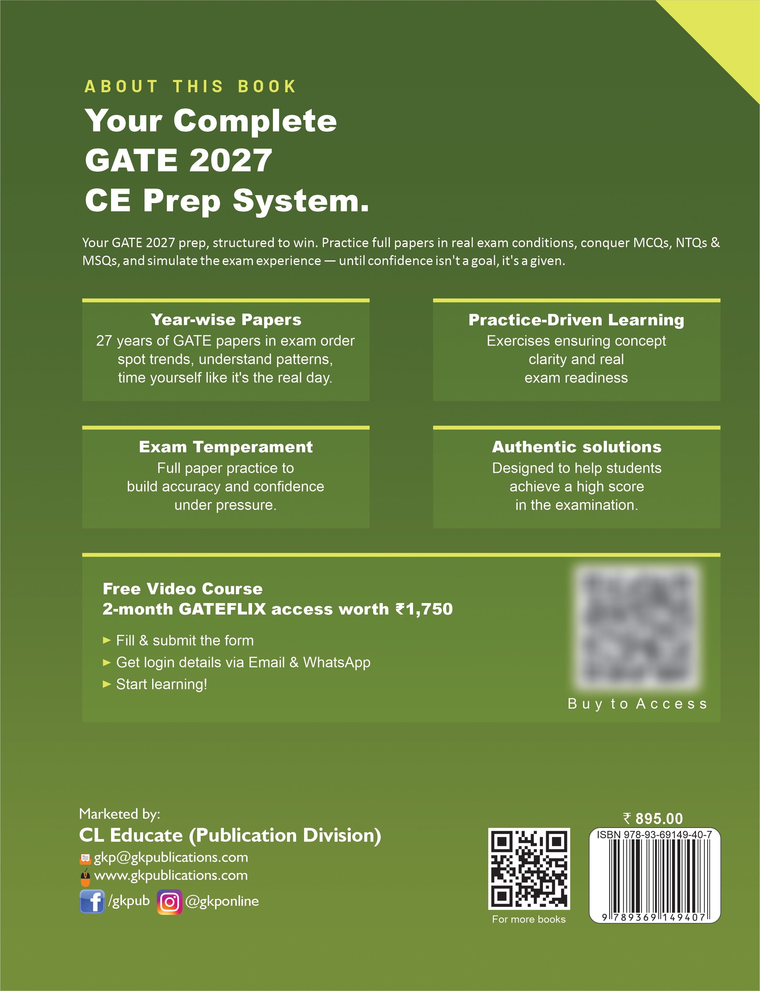 GATE-CE 2027 Year-wise Solved Papers (2000-2026) | Civil Engineering | 27 Years PYQs Trend Analysis with Detailed Solutions | GATE-CE Exam Prep Papers