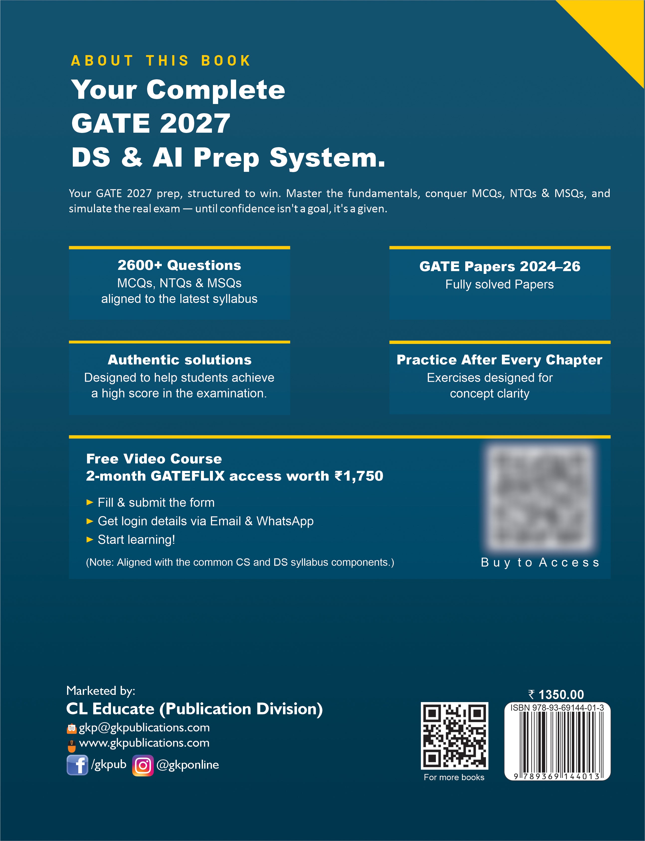 GATE-DA 2027 Study Guide | Data Science & Artificial Intelligence | Includes 2600+ MCQs & NTQs | 2024-2026 Solved Papers | GATE DS-AI Exam Prep Guide