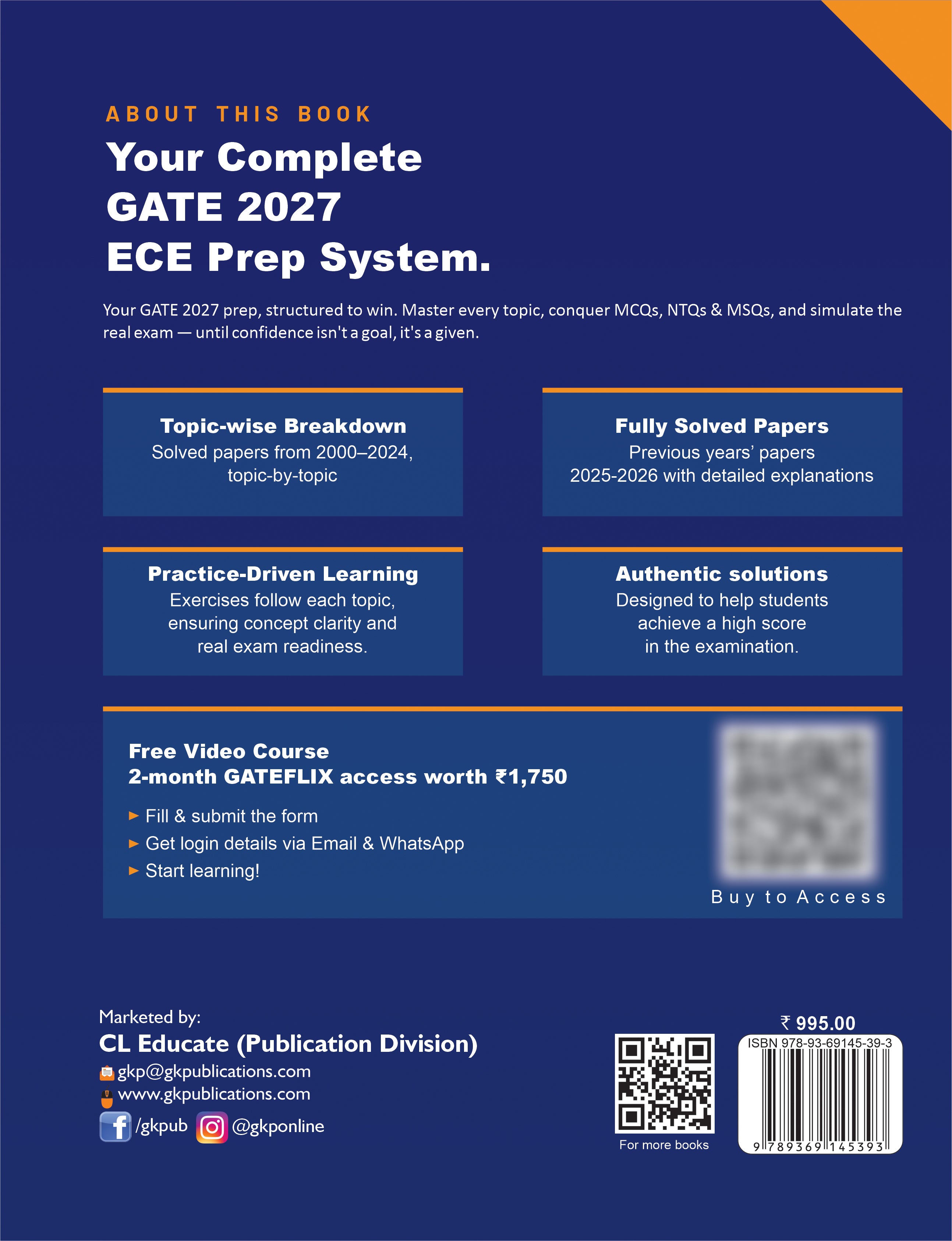 GATE-ECE 2027 Topic-wise Solved Papers (2000-2026) | Electronics & Communication Engineering | 27 Years PYQ Breakdown with Detailed Solutions & Fully Solved 2025-26 Papers | GATE-ECE Exam Prep Papers