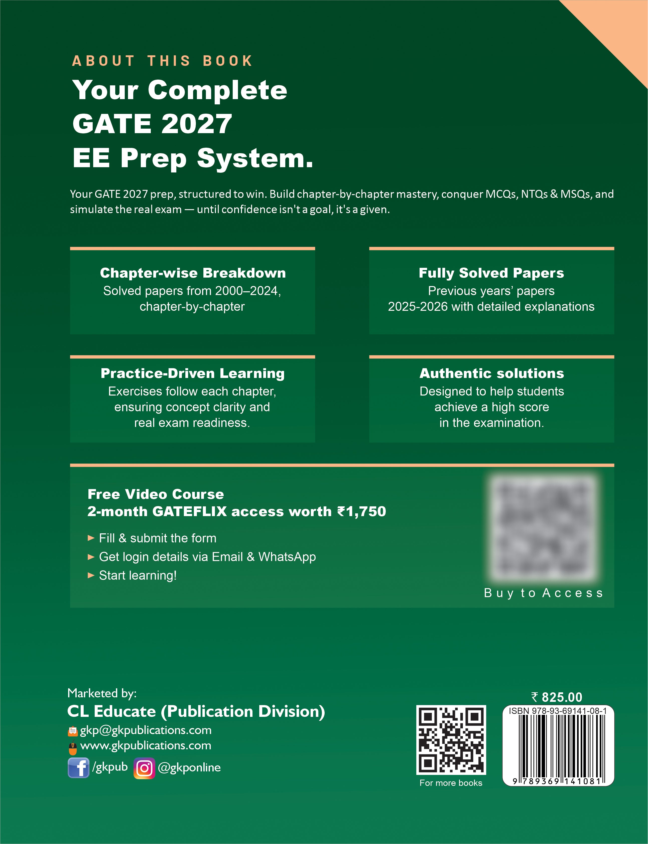 GATE-EE 2027 Chapter-wise Solved Papers (2000-2026) | Electrical Engineering | 27 Years PYQ Breakdown with Detailed Solutions & Fully Solved 2025-26 Papers | GATE-EE Exam Prep Papers