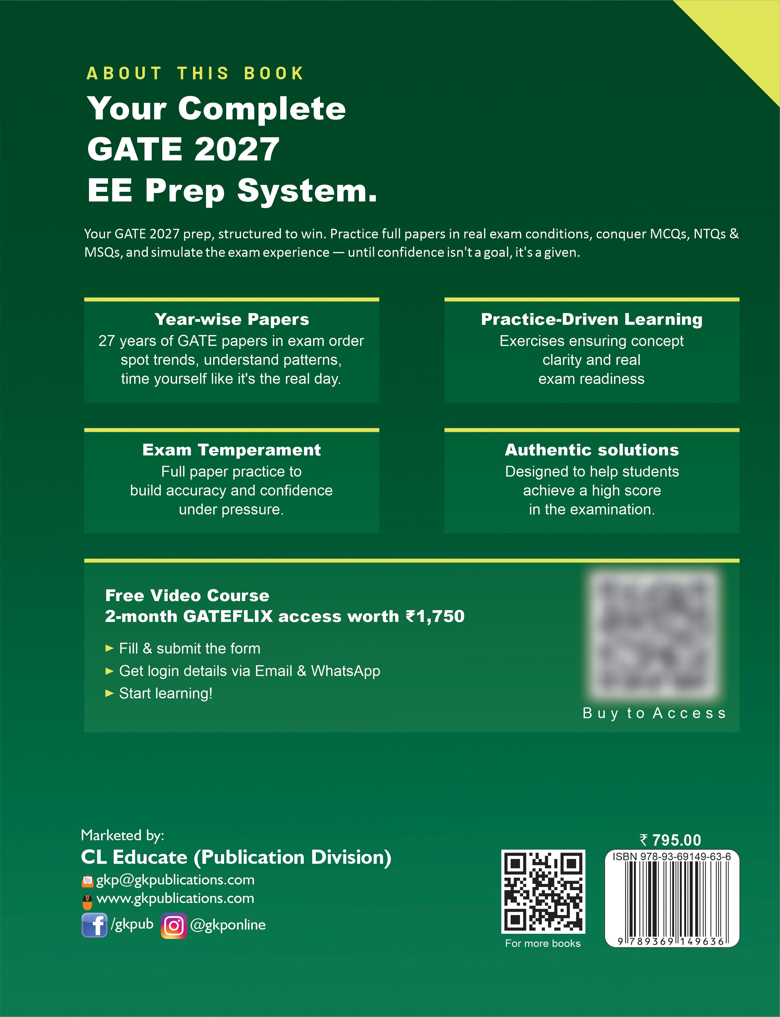 GATE-EE 2027 Year-wise Solved Papers (2000-2026) | Electrical Engineering | 27 Years PYQs Trend Analysis with Detailed Solutions | GATE-EE Exam Prep Papers