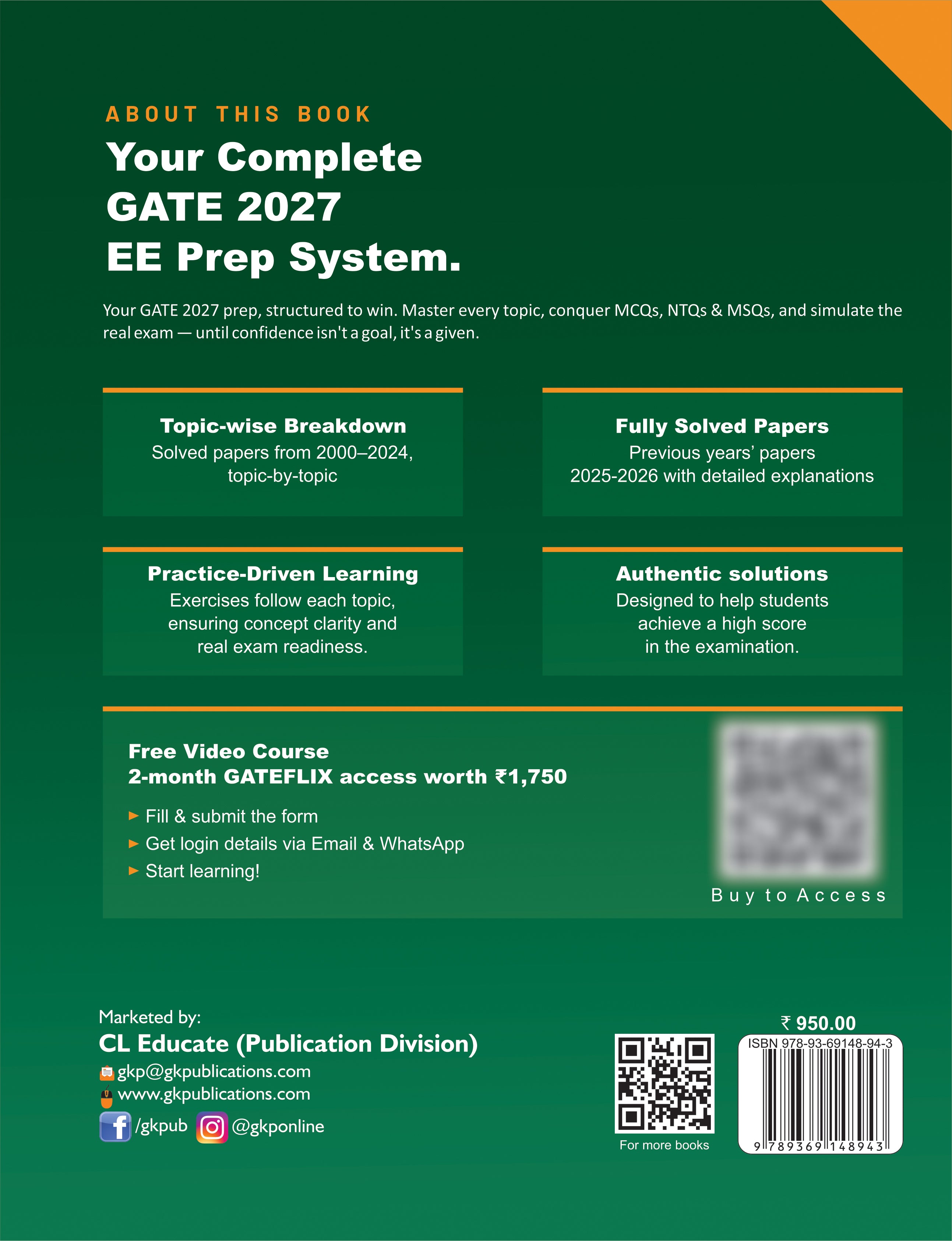 GATE-EE 2027 Topic-wise Solved Papers (2000-2026) | Electrical Engineering | 27 Years PYQ Breakdown with Detailed Solutions & Fully Solved 2025-26 Papers | GATE-EE Exam Prep Papers