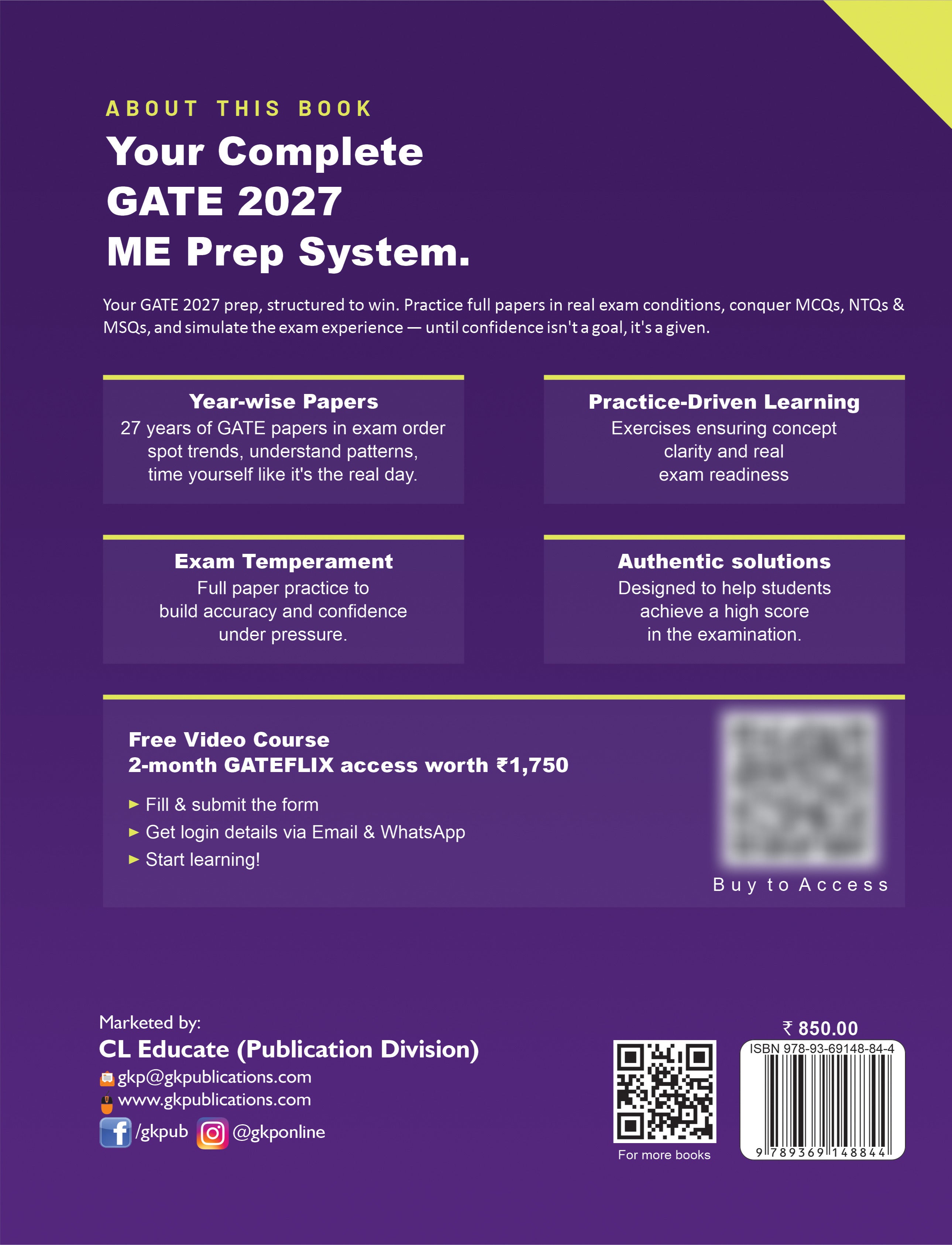 GATE-ME 2027 Year-wise Solved Papers (2000-2026) | Mechanical Engineering | 27 Years PYQs Trend Analysis with Detailed Solutions | GATE-ME Exam Prep Papers
