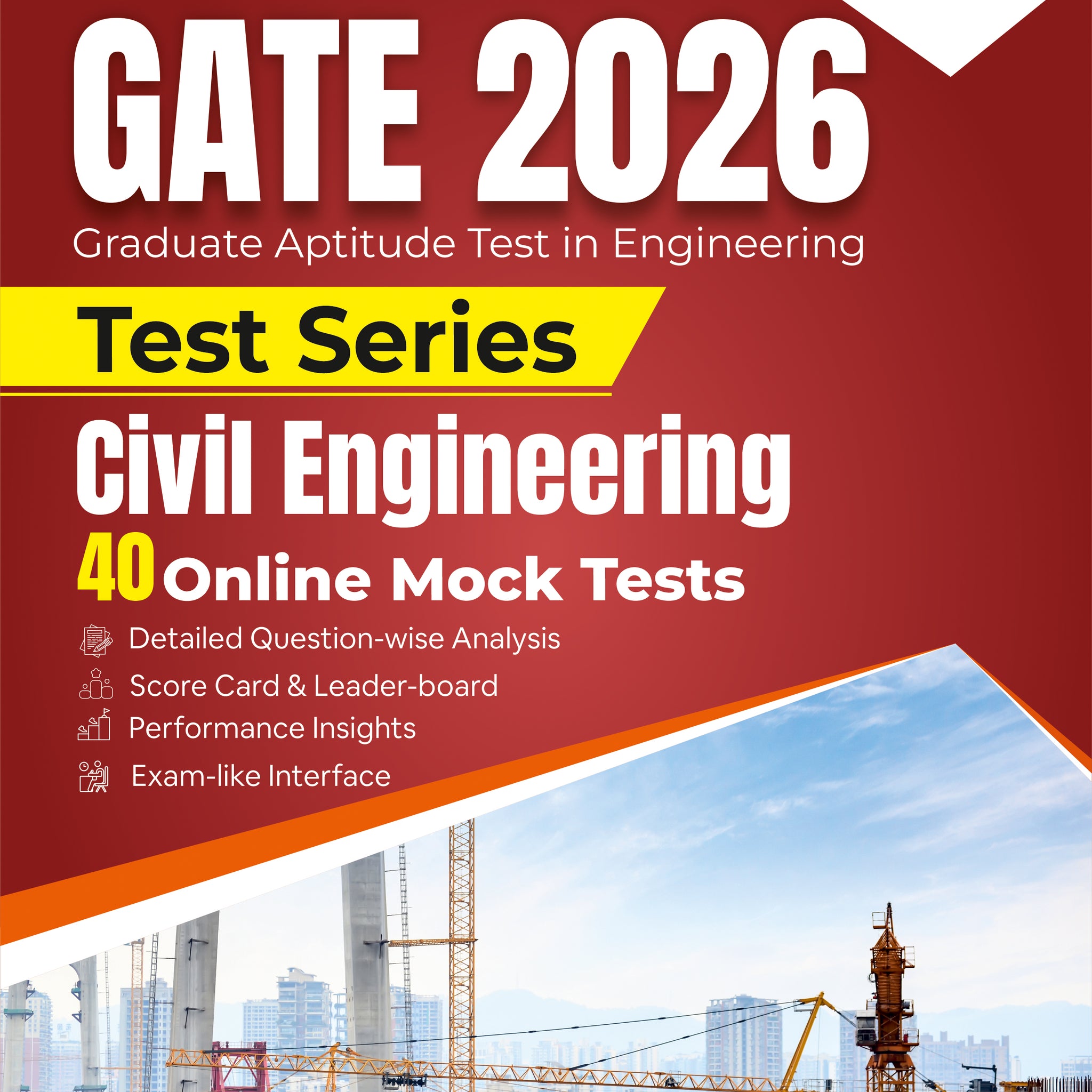 GATEflix GATE 2026 Test Series - Civil Engineering | 40 Online Mock Tests to Boost the GATE 2026 Preparation and Practice | Detailed Question-wise Analysis | Prepaid by Career Launcher & GKP