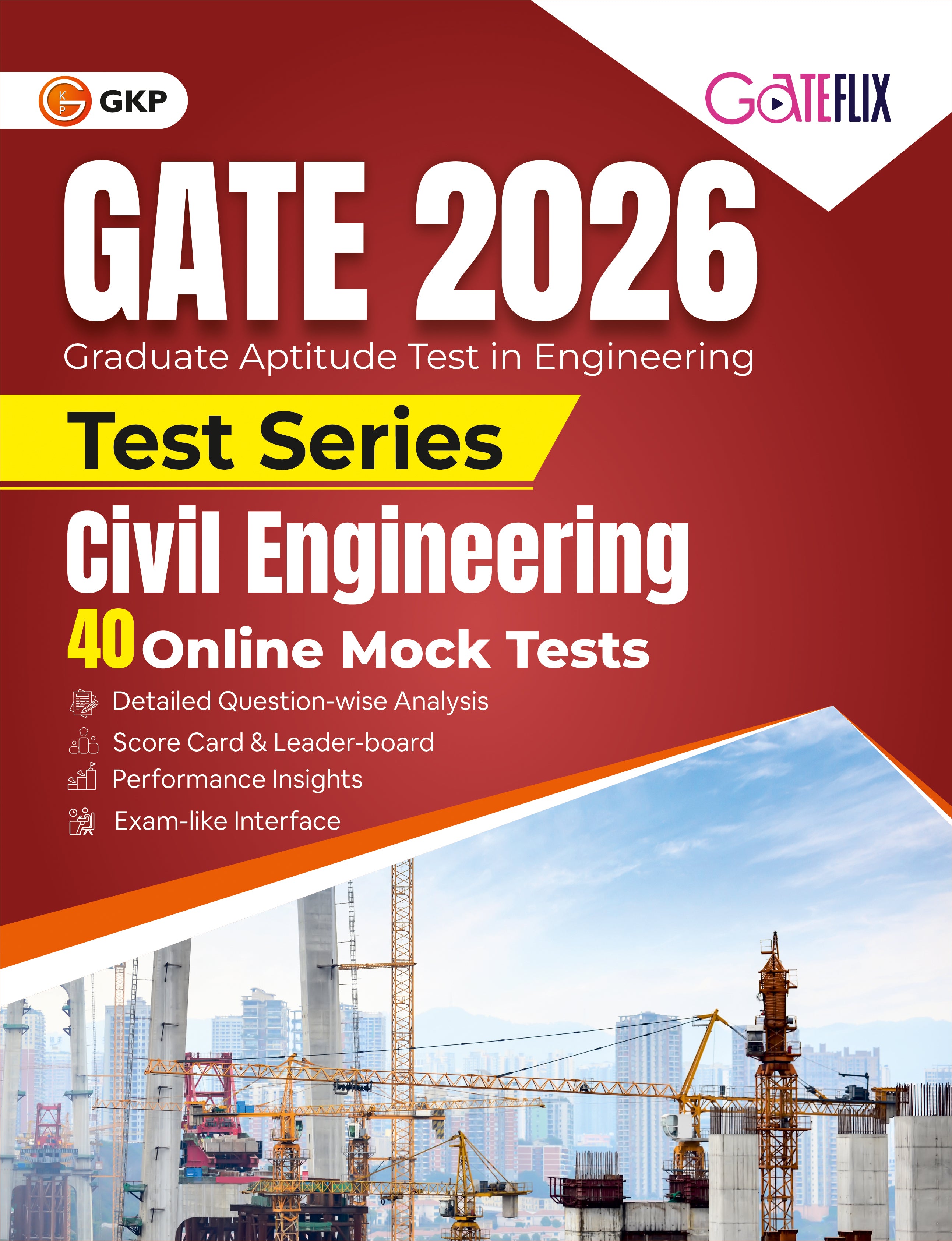 GATEflix GATE 2026 Test Series - Civil Engineering | 40 Online Mock Tests to Boost the GATE 2026 Preparation and Practice | Detailed Question-wise Analysis | Prepaid by Career Launcher & GKP