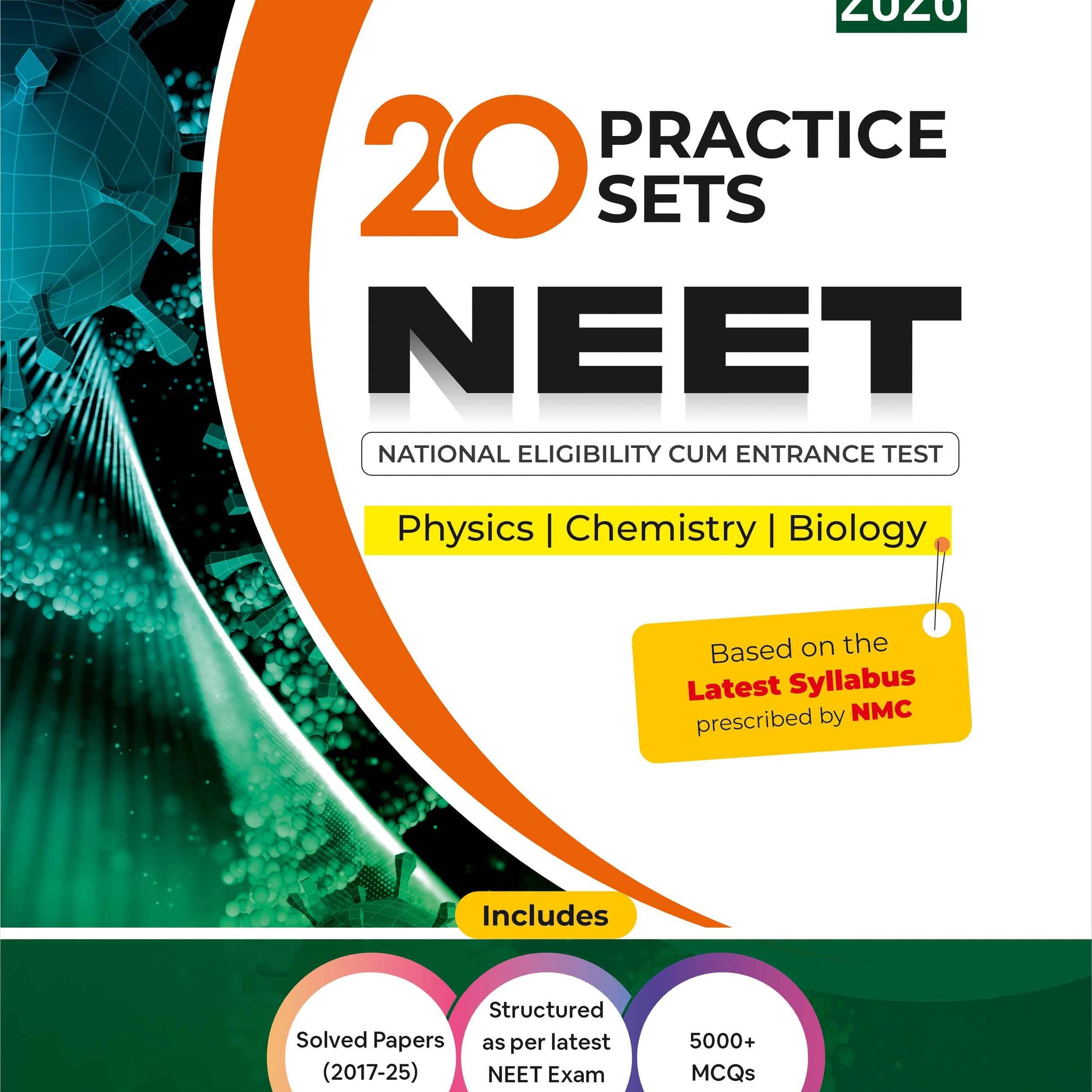 GKP NEET 2026 : 20 Practice Sets| CBSE AIPMT & NEET Solved Papers from 2017-25| National Eligibility cum Entrance Test