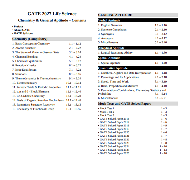 GATE-XL-P 2027: Chemistry & GA (Life Science) Study Guide by Dr. Prabhanshu Kumar & Er. Preeti Kumar | 2700+ MCQs, MSQs & NTQs | Includes 2016-2026 Chapter-wise Solved Paper | GATE-XL-P Prep Series