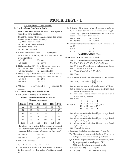GATE 2027 Mathematics Study Guide | 2500+ Practice MCQs, NTQs & MSQs | 7 years Online Solved Papers (2017-2023) | 3 Years Solved Papers (2024-2026) | GATE Prep Series