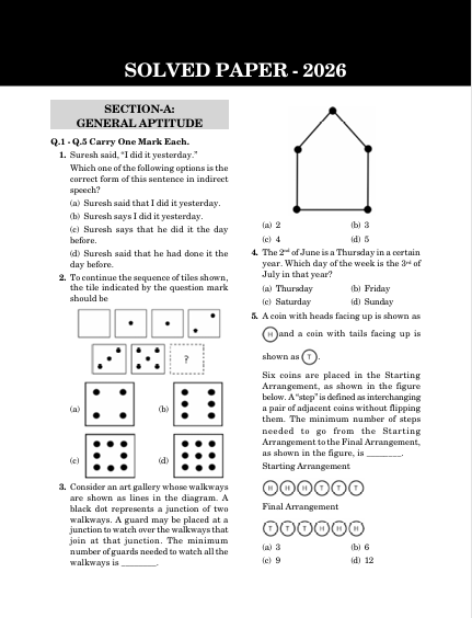 GATE-MA 2027 Mathematics PYQs Solved Papers (2000-2026) | 1800+ Practice MCQs, NTQs & MSQs | 27 Years of PYQs With Detailed Solutions | GATE-MA Prep Series