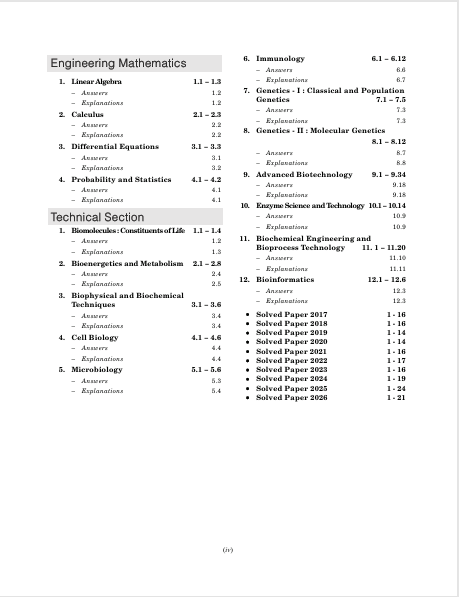 GATE-BT 2027: Biotechnology - Chapter-wise & Year-wise Solved Papers (2000-2026) by Dr. Prabhanshu Kumar, Dr. Pawan Kr. Maurya & Er. Preeti T. Kumar | 10 Years Latest Solved Papers (2017-2026) | 17 Years Chapter-wise PYQs (2000-2016) | GATE-BT Prep Papers