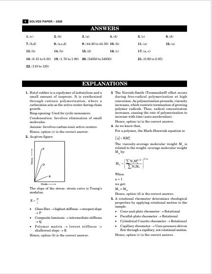 GATE XE-F 2027 : Polymer Science & Engineering Solved Papers (2008-2026) by Rama Gour – table of contents, page 3