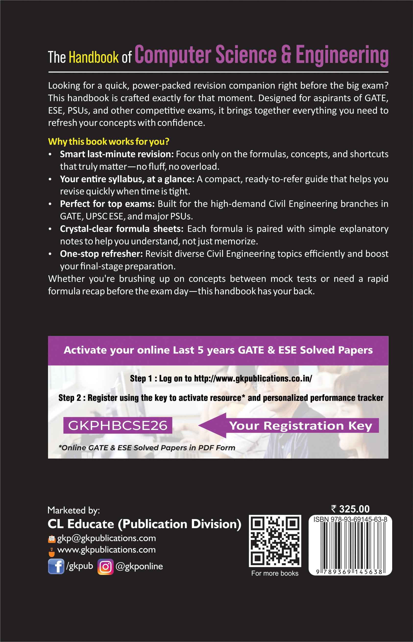 Computer Engineering/ Science Handbook 2025 | Complete Formula & Concept Guide for GATE, UPSC ESE, SSC JE & PSUs | Quick Revision Book for Competitive Exams