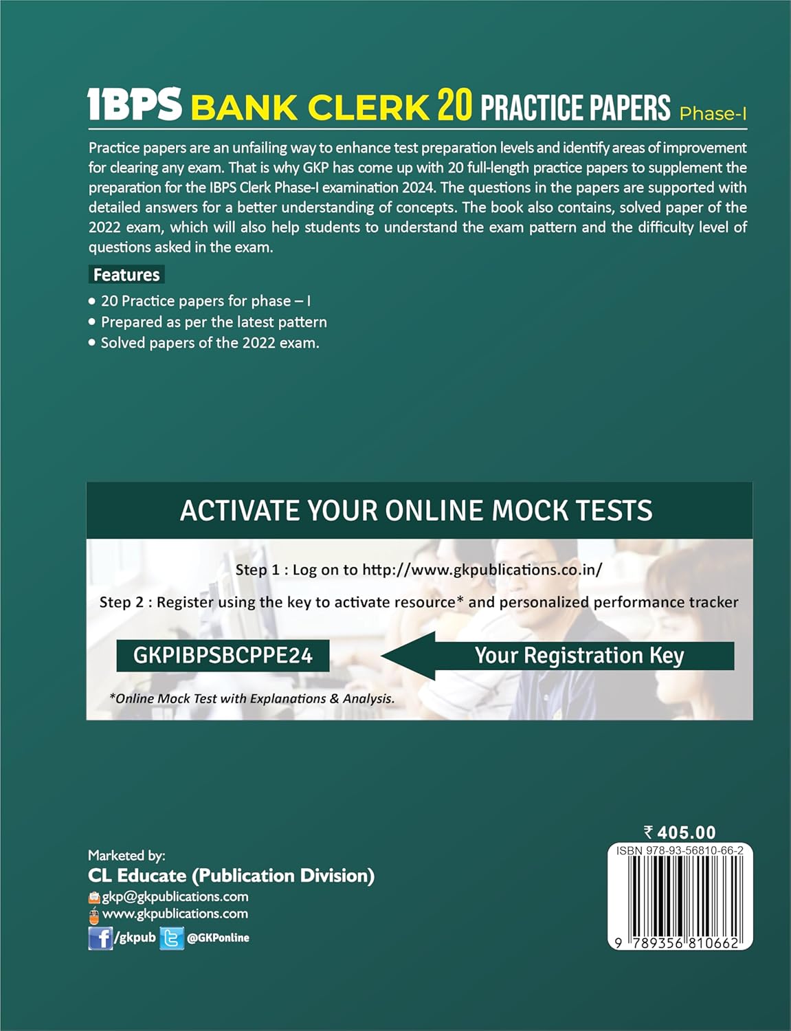 IBPS: Bank Clerk - 20 Practice Papers for Phase-1 Exam | Includes Solved Paper 2022 | IBPS Banking Exam Prep