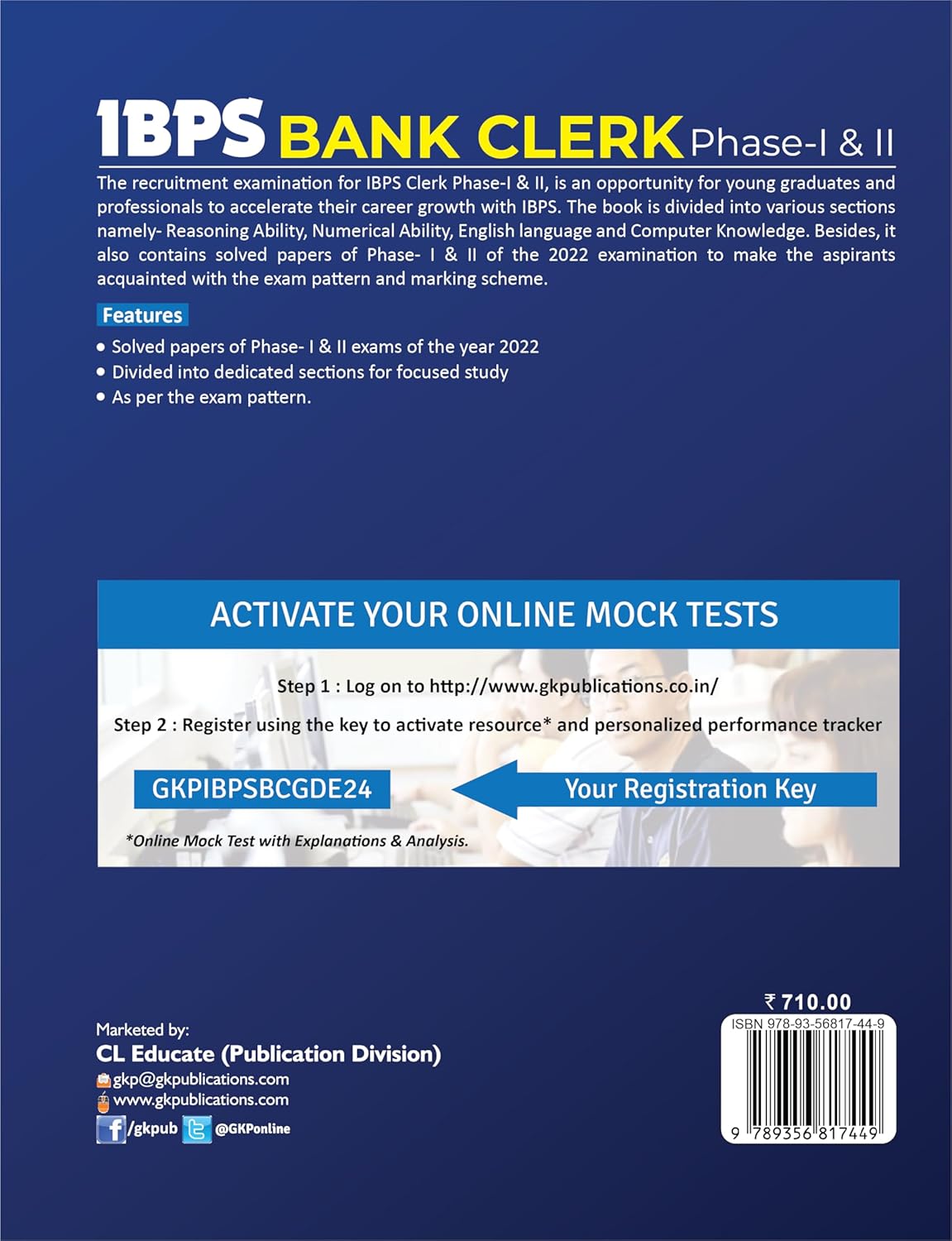 IBPS: Bank Clerk Exam Study Guide for Phase-1 & 2 | Includes Solved Paper 2022 | IBPS Banking Exam Prep