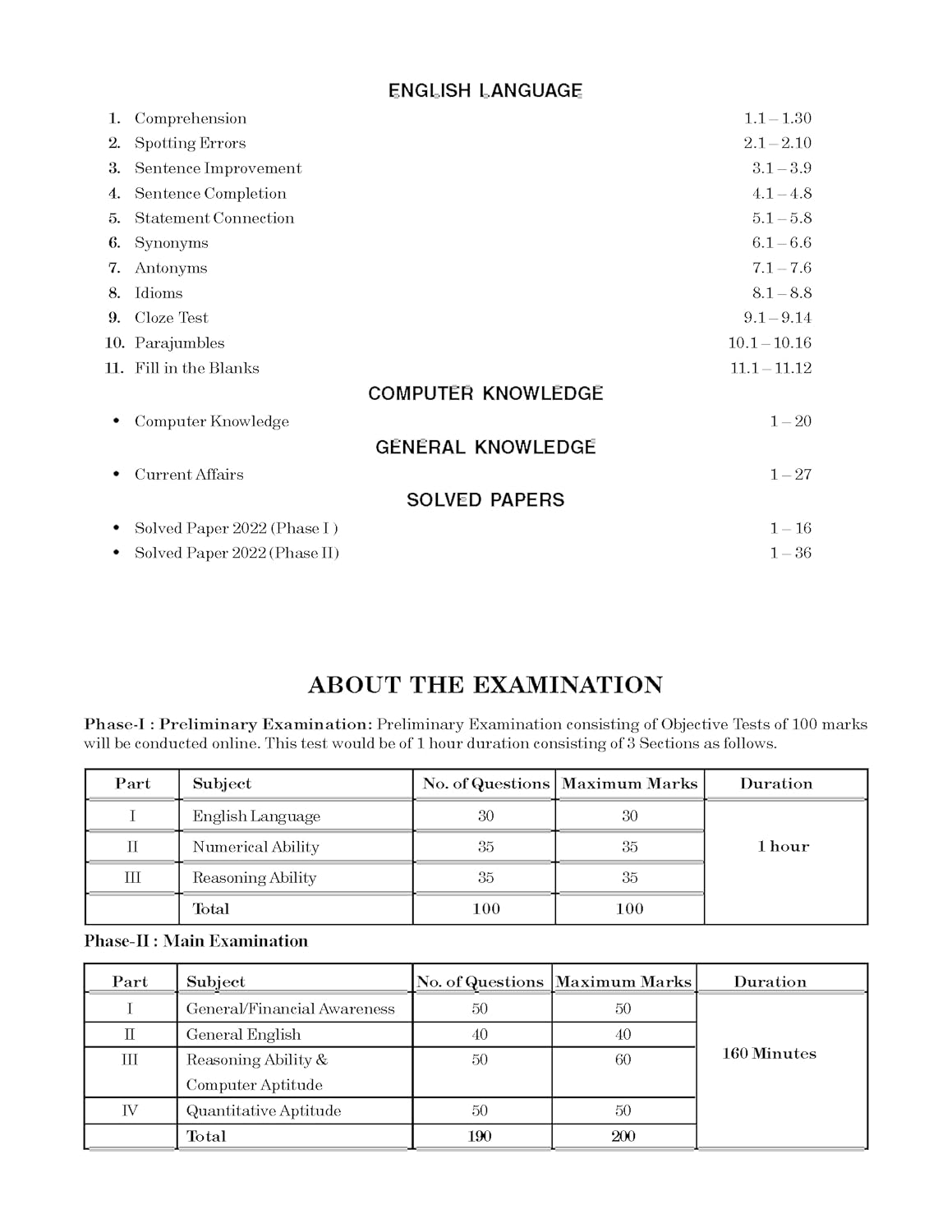 IBPS: Bank Clerk Exam Study Guide for Phase-1 & 2 | Includes Solved Paper 2022 | IBPS Banking Exam Prep