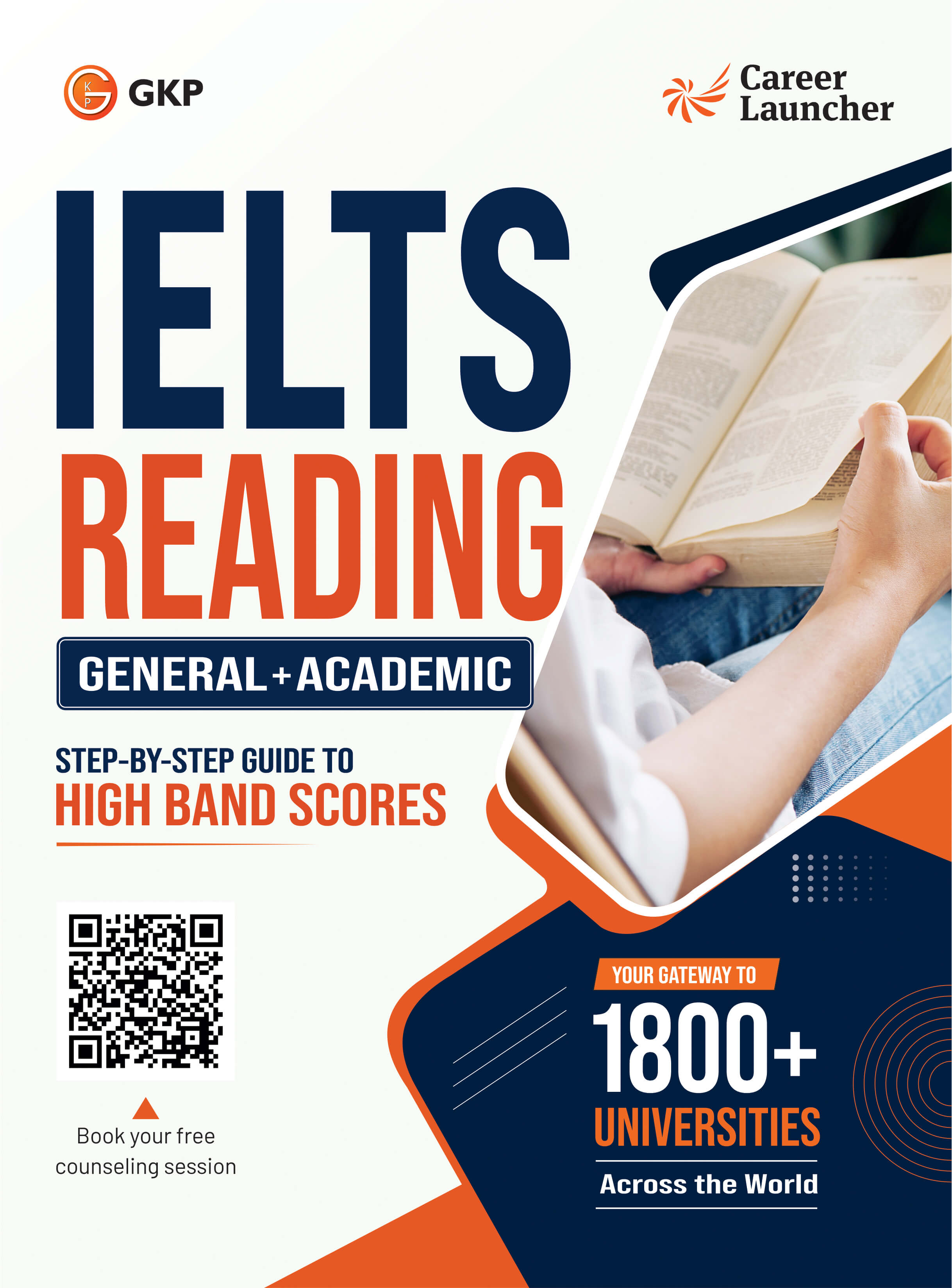 IELTS 2027: Reading Exam Guide Book for Academic & General Test by Career Launcher | Step by Step Solutions for 8+ Band Score | Study Abroad Exam Prep