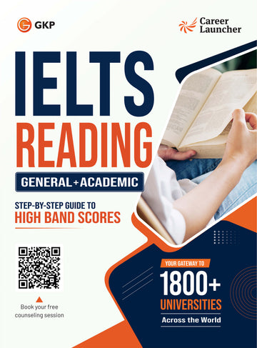 IELTS 2027: Reading Exam Guide Book for Academic & General Test by Career Launcher | Step by Step Solutions for 8+ Band Score | Study Abroad Exam Prep