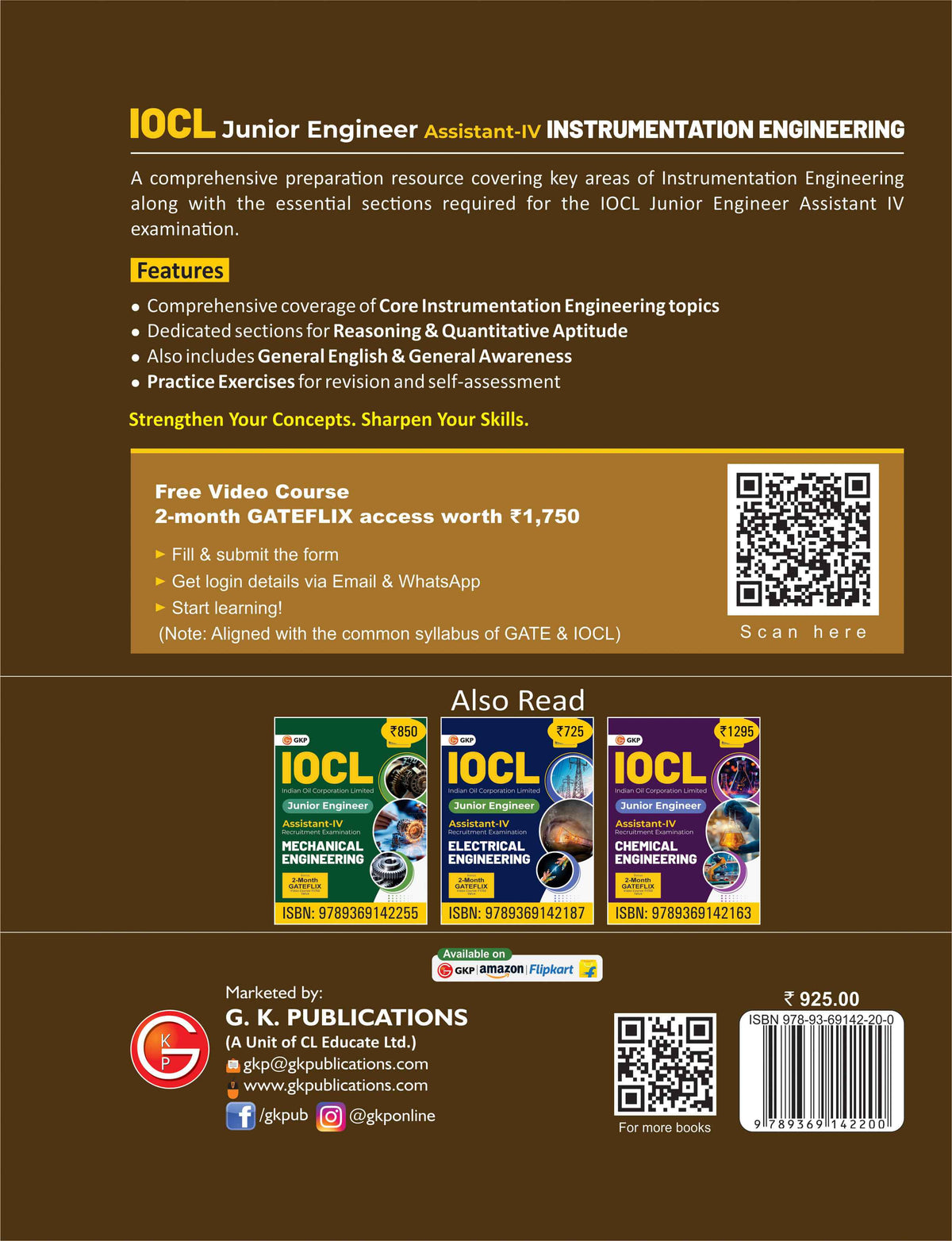 IOCL 2027 : Instrumentation Engineering - Junior Engineer Assistant IV | Comprehensive Guide for Core Technical Subjects, Reasoning, Aptitude, English & General Awareness | Indian Oil Corporation Limited JEA-IV Prep