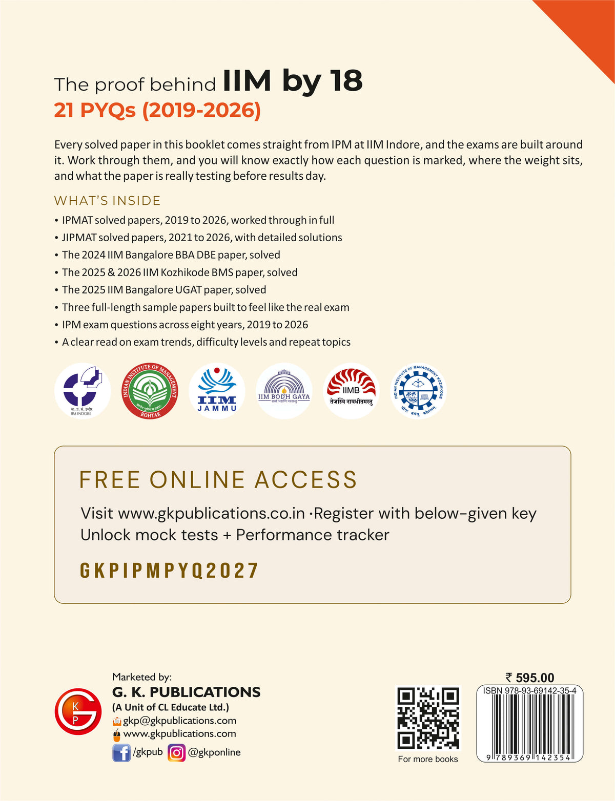 IPM 2027: Solved PYQs - IIM by 18 by R. Shiva Kumar | For IPMAT, JIPMAT, BBA-DBE, BMS, UGAT & IIM Entrance Exams | 18 Years Previous Years Solved Papers with 3 Sample Papers | IPM PYQ Question Bank