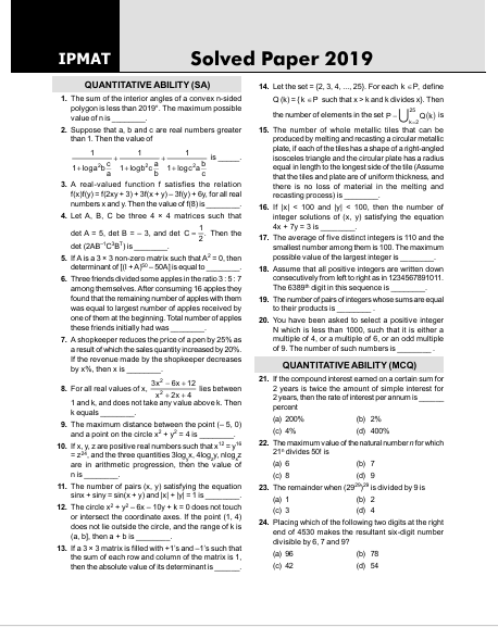 IPM 2027: Solved PYQs - IIM by 18 by R. Shiva Kumar | For IPMAT, JIPMAT, BBA-DBE, BMS, UGAT & IIM Entrance Exams | 18 Years Previous Years Solved Papers with 3 Sample Papers | IPM PYQ Question Bank