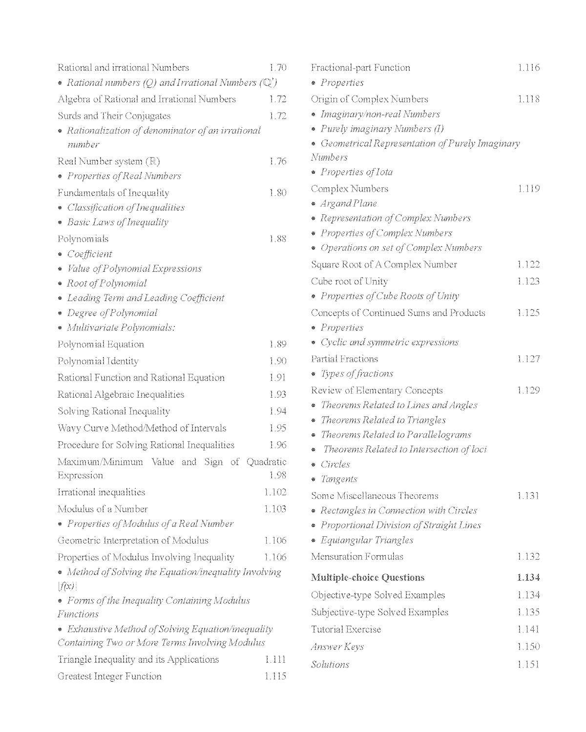 IIT-JEE 2025: Fundamentals of (Algebra Vol-1) Mathematics for JEE Main & Advanced | By Sanjay Mishra | Also Useful for BITSAT, AIEEE & Engineering Entrance Exams