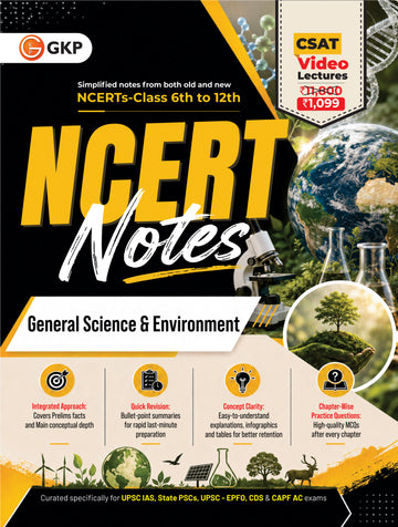 NCERT Notes 2026 : Class 6 to 12 General Science & Environment by GKP