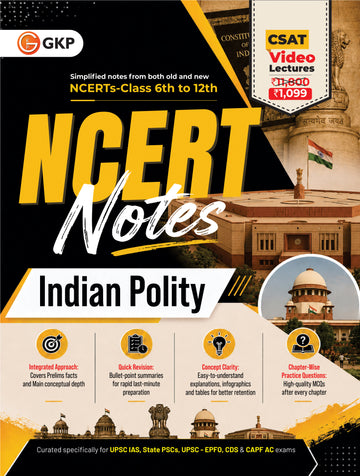NCERT Notes 2026 : Class 6 to 12 Indian Polity by GKP