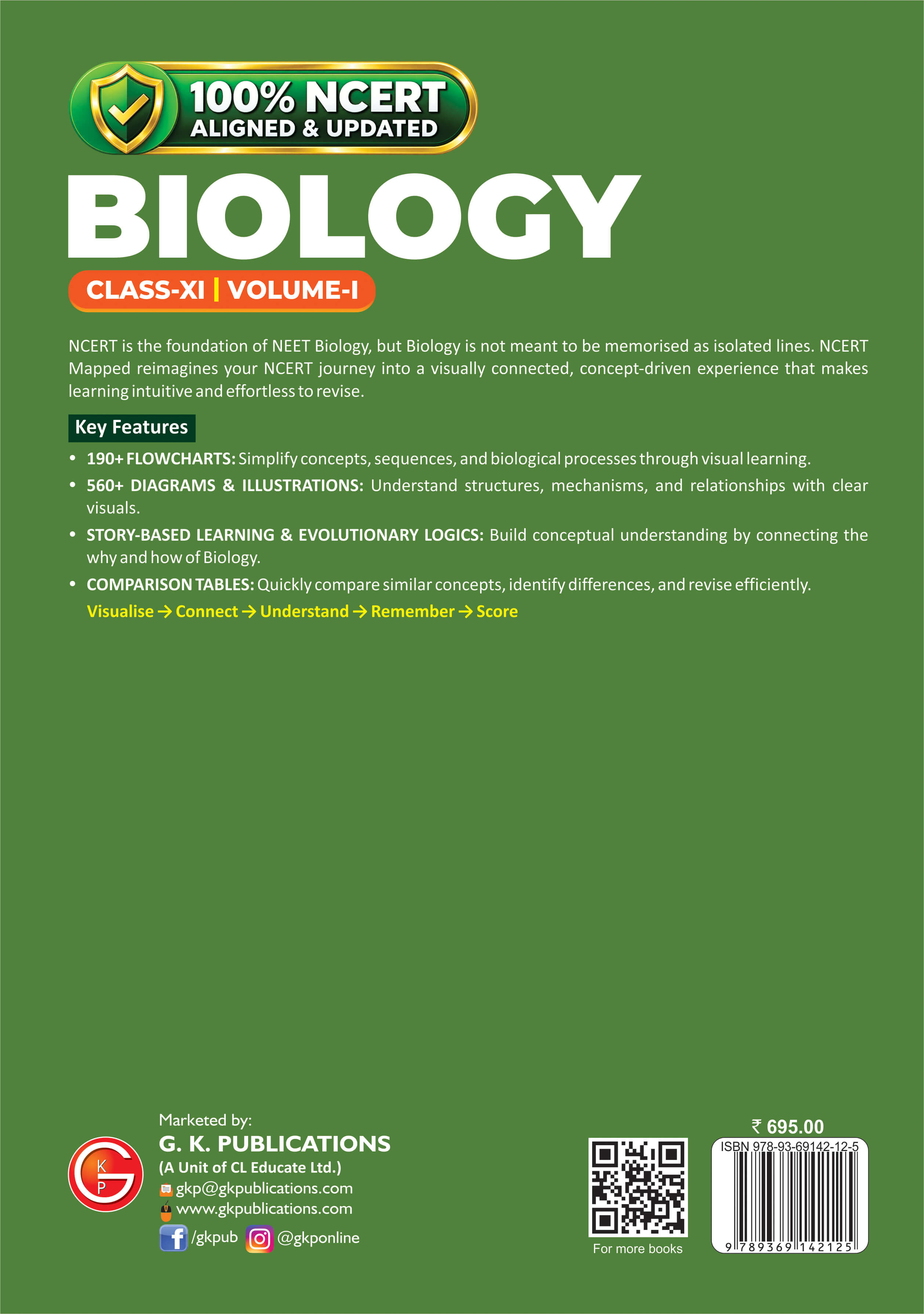 NCERT Biology Class-11 (Vol-1) by Sona Singh | Ideal for CBSE, NEET & CUET | Visual Concept Mapping, 190+ Flowcharts, 560+ Diagrams, Story-Based Learning | NCERT Bio Class-XI Prep