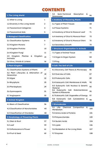 NCERT Biology Class-11 (Vol-1) by Sona Singh | Ideal for CBSE, NEET & CUET | Visual Concept Mapping, 190+ Flowcharts, 560+ Diagrams, Story-Based Learning | NCERT Bio Class-XI Prep