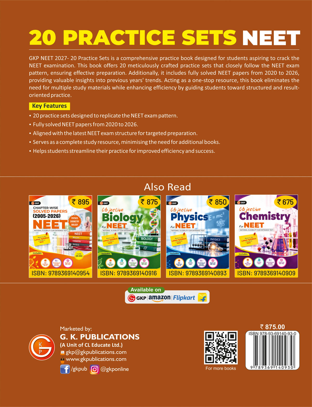 NEET 2027: 20 Practice Sets | 20 Full Pattern Mocks & 7 Years Solved Papers (2020-2026) with 5000+ MCQs | NEET 2027 Practice Prep with Step-by-Step Solutions & Exact Exam Trend Analysis by GKP